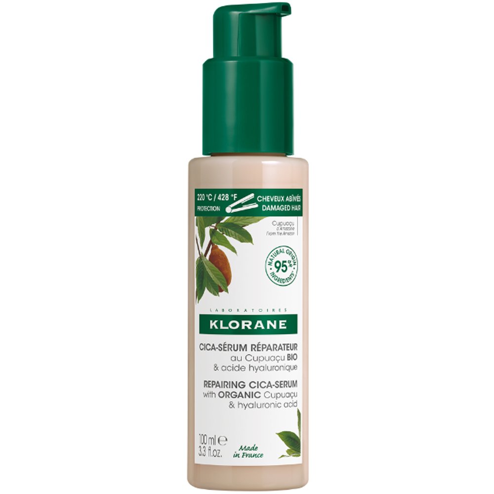 Klorane Repairing Cica-Serum with Organic Cupuacu & Hyaluronic Acid Ορός Προστασίας & Επανόρθωσης για Ξηρά & Κατεστραμμένα Μαλλιά με Βούτυρο Cupuacu 100ml