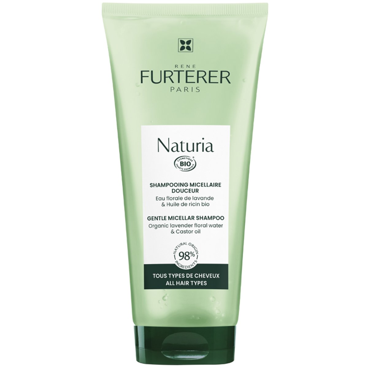Rene Furterer Naturia Bio Gentle Micellar Shampoo Απαλό Σαμπουάν για Συχνή Χρήση με Ανθόνερο Λεβάντας & Καστορέλαιο 200ml