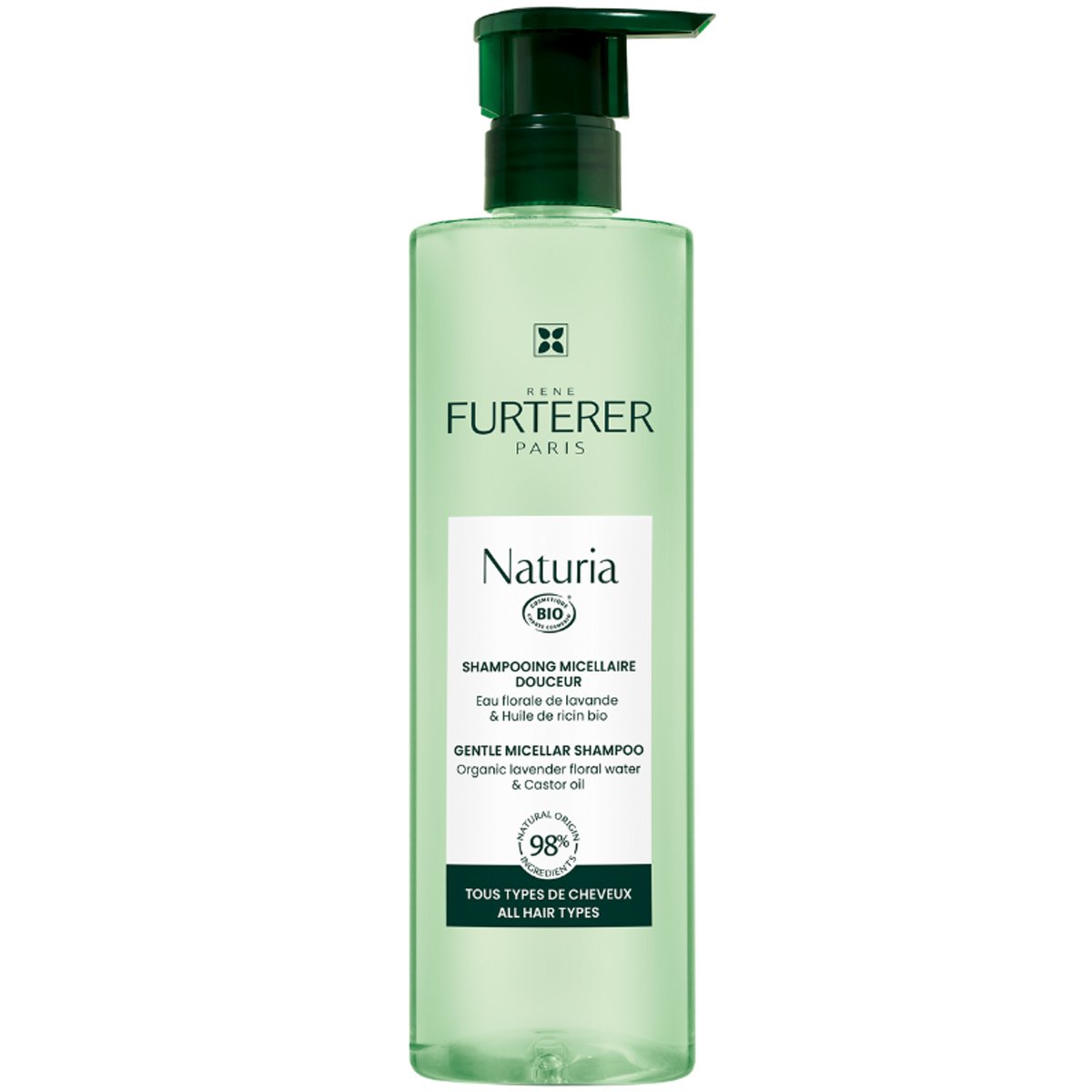 René Furterer Naturia Bio Gentle Micellar Shampoo Απαλό Σαμπουάν για Συχνή Χρήση με Ανθόνερο Λεβάντας & Καστορέλαιο 400ml