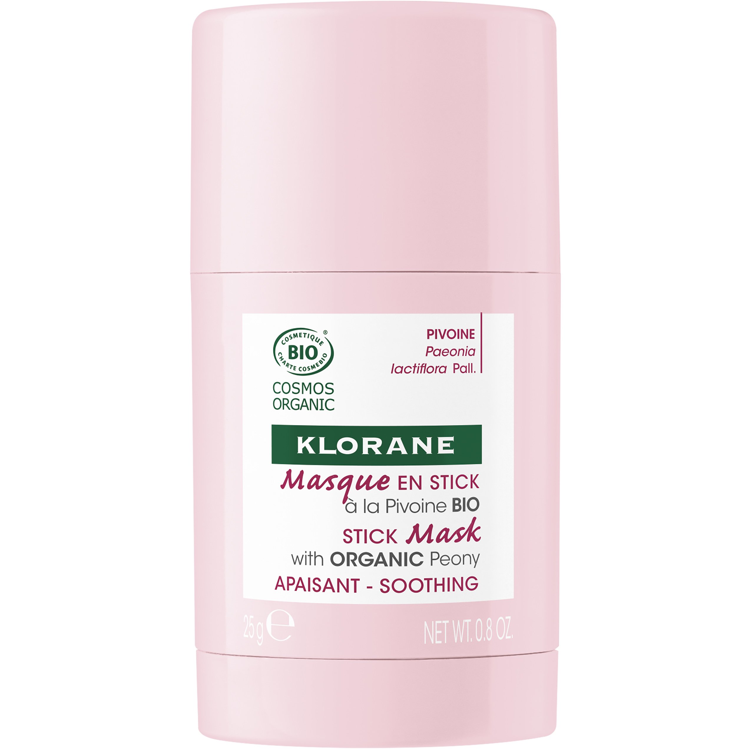 Klorane Pivoine Stick Face Mask Μάσκα Προσώπου σε Στικ με Βιολογική Παιώνια για το Ευαίσθητο & Ξηρό Δέρμα 25g