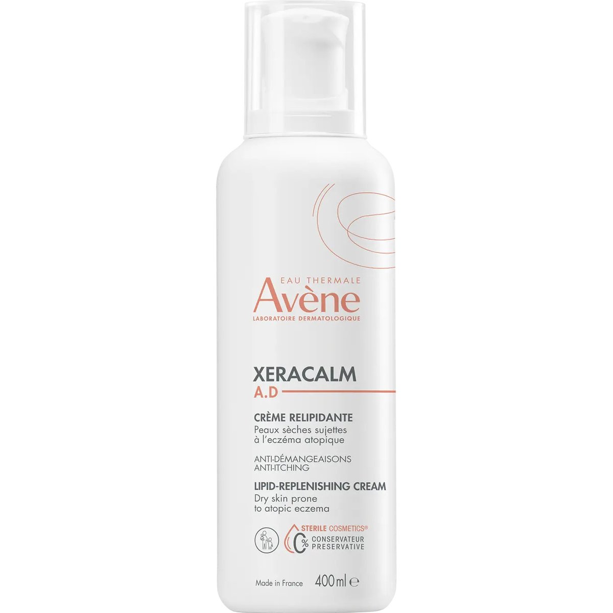 Avene Xeracalm A.D Lipid-Replenishing Cream Κρέμα Σώματος Αναπλήρωσης Λιπιδίων για Ανακούφιση του Ξηρού Δέρματος με Τάση για Ατοπικό Έκζεμα & Αίσθημα Κνησμού 400ml