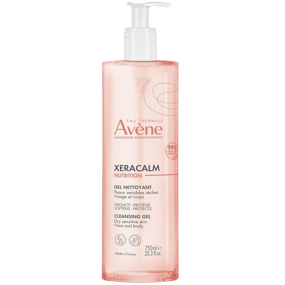 Avene Xeracalm Nutrition Cleansing Gel 750ml Τζελ Καθαρισμού Προσώπου & Σώματος για Ευαίσθητες & Ξηρές Επιδερμίδες