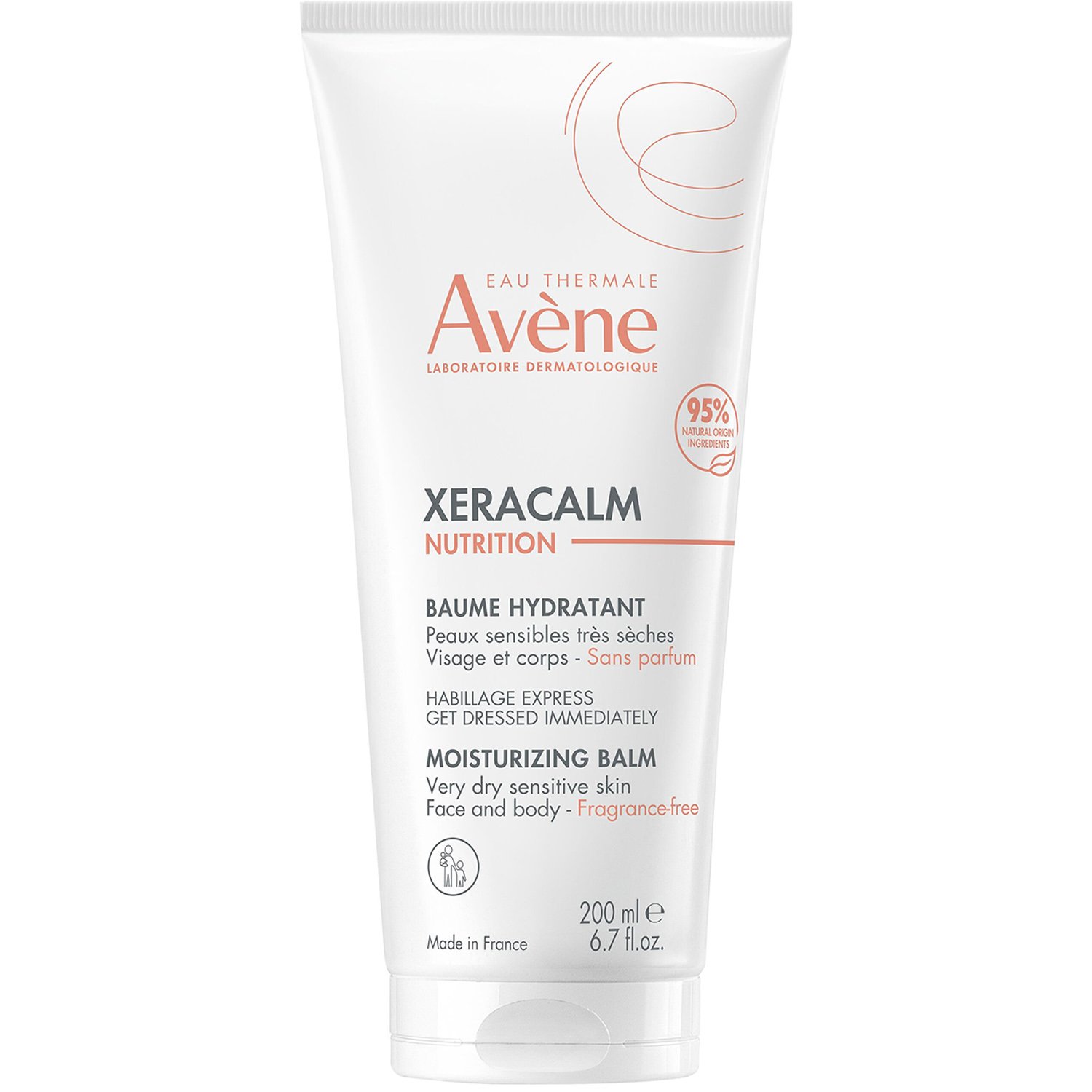 Avene Xeracalm Nutrition Moisturizing Balm 200ml Βάλσαμο Προσώπου & Σώματος για Ευαίσθητες & Ξηρές Επιδερμίδες
