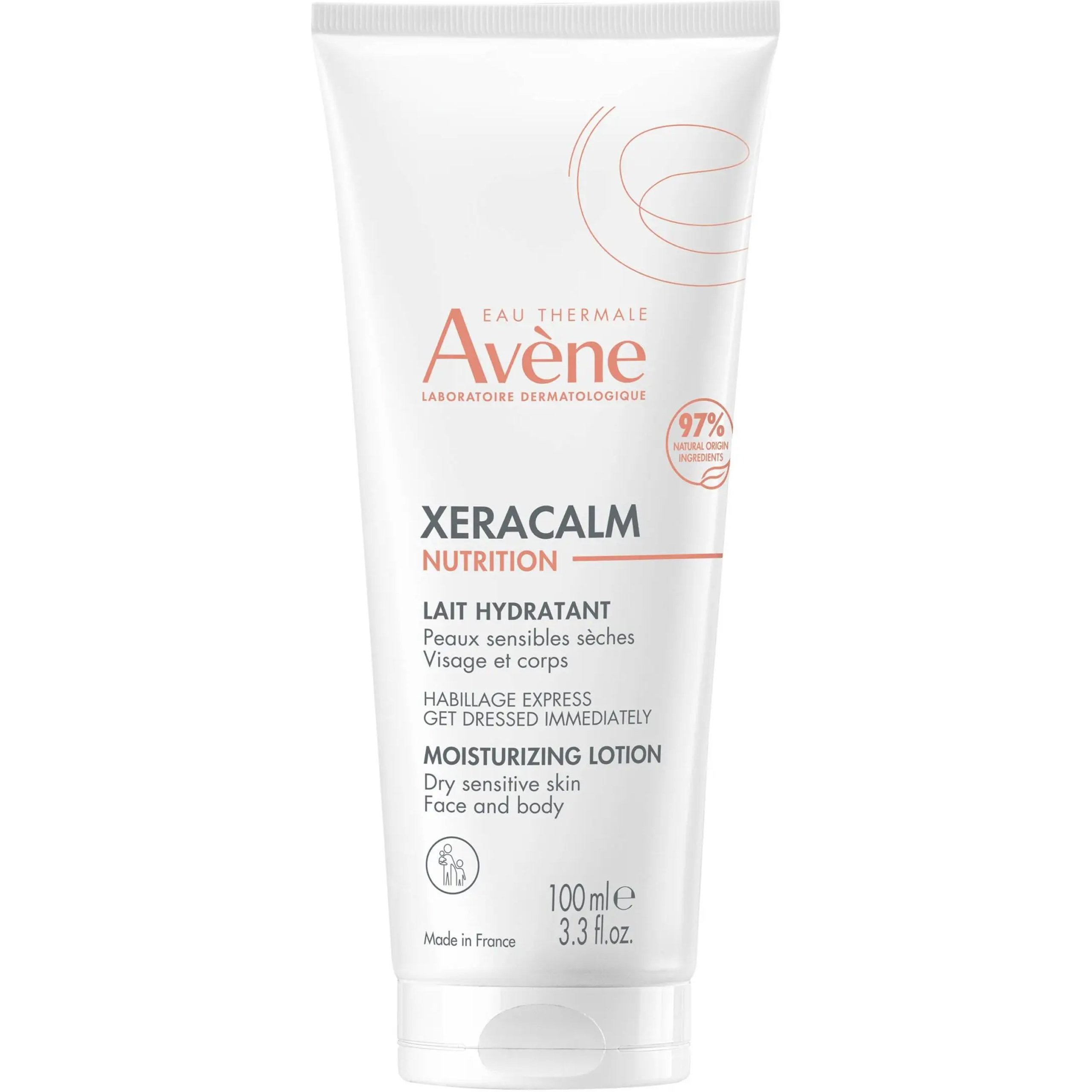 Avene Xeracalm Nutrition Face & Body Moisturizing Lotion Travel Size 100ml Ενυδατικό Γαλάκτωμα για Πρόσωπο & Σώμα Ιδανικό για Ευαίσθητες & Ξηρές Επιδερμίδες