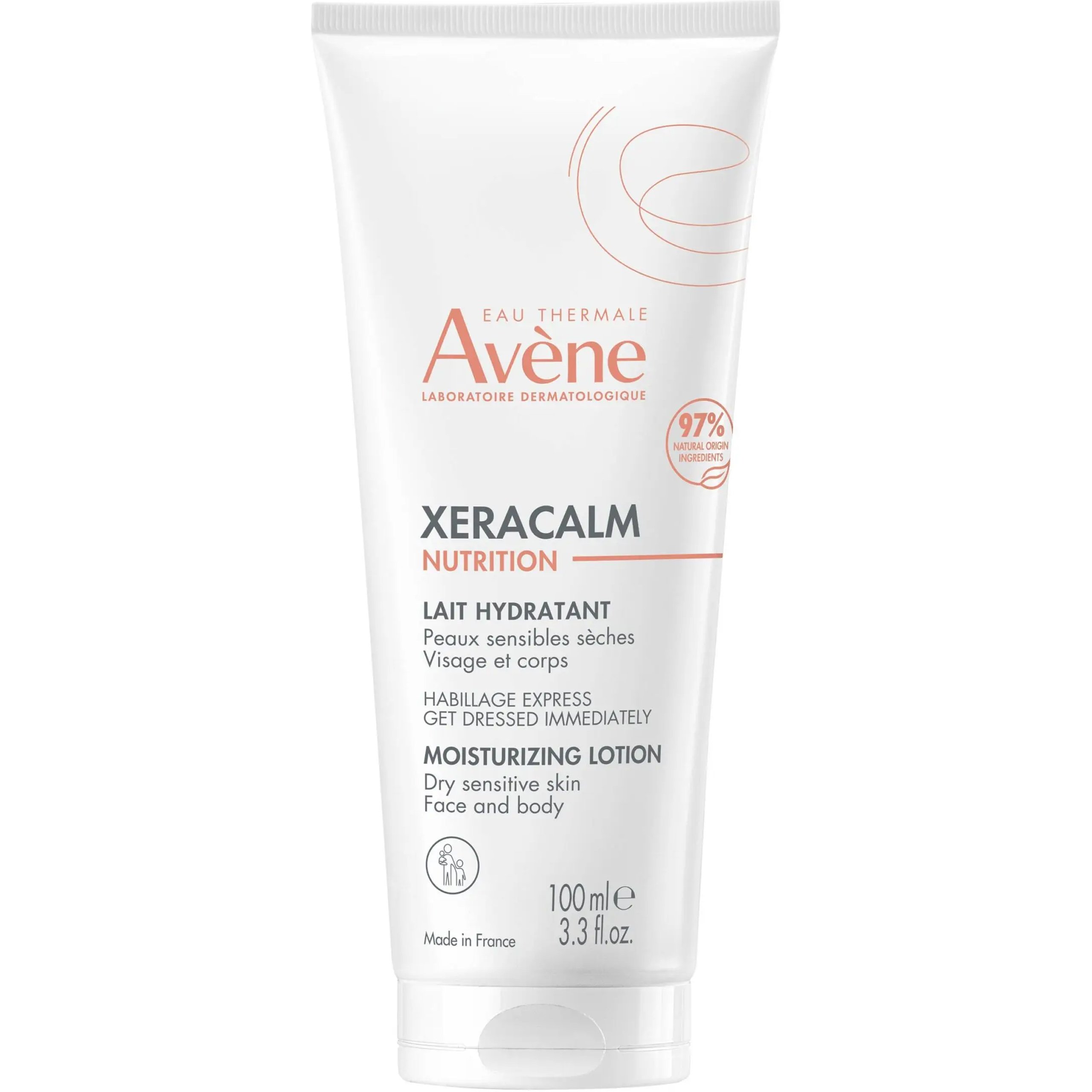 Avene Xeracalm Nutrition Face & Body Moisturizing Lotion Travel Size 100ml Ενυδατικό Γαλάκτωμα για Πρόσωπο & Σώμα Ιδανικό για Ευαίσθητες & Ξηρές Επιδερμίδες