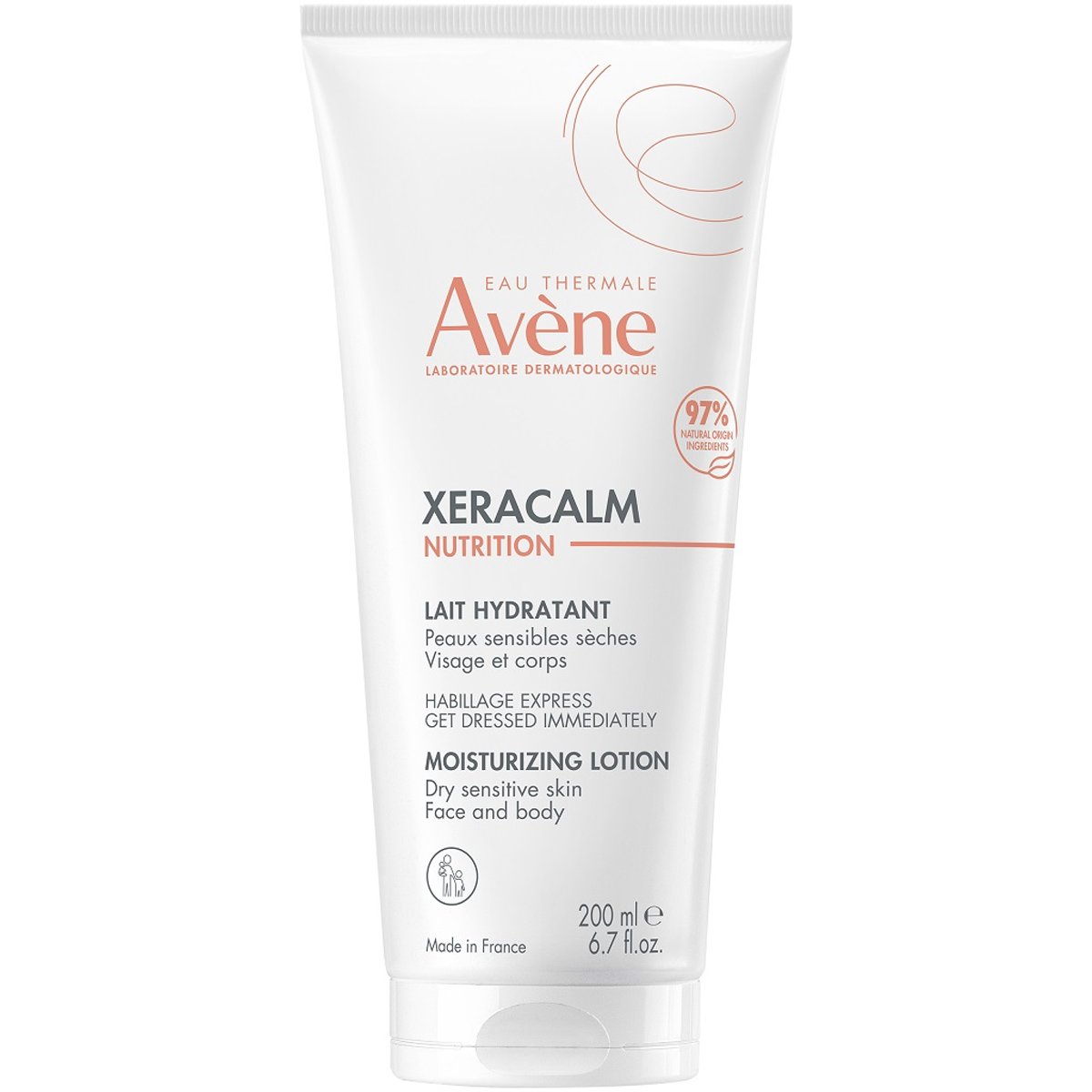 Avene Xeracalm Nutrition Face & Body Moisturizing Lotion 200ml Ενυδατικό Γαλάκτωμα για Πρόσωπο & Σώμα Ιδανικό για Ευαίσθητες & Ξηρές Επιδερμίδες