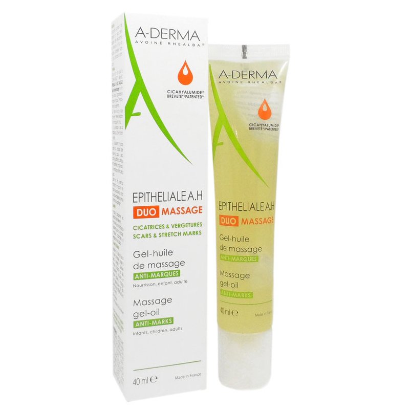 A-Derma Epitheliale A.H Duo Massage Gel – Huile Ελαιώδες Ζελ για Μασάζ Κατά των Ουλών & Ραγάδων του Δέρματος 40ml