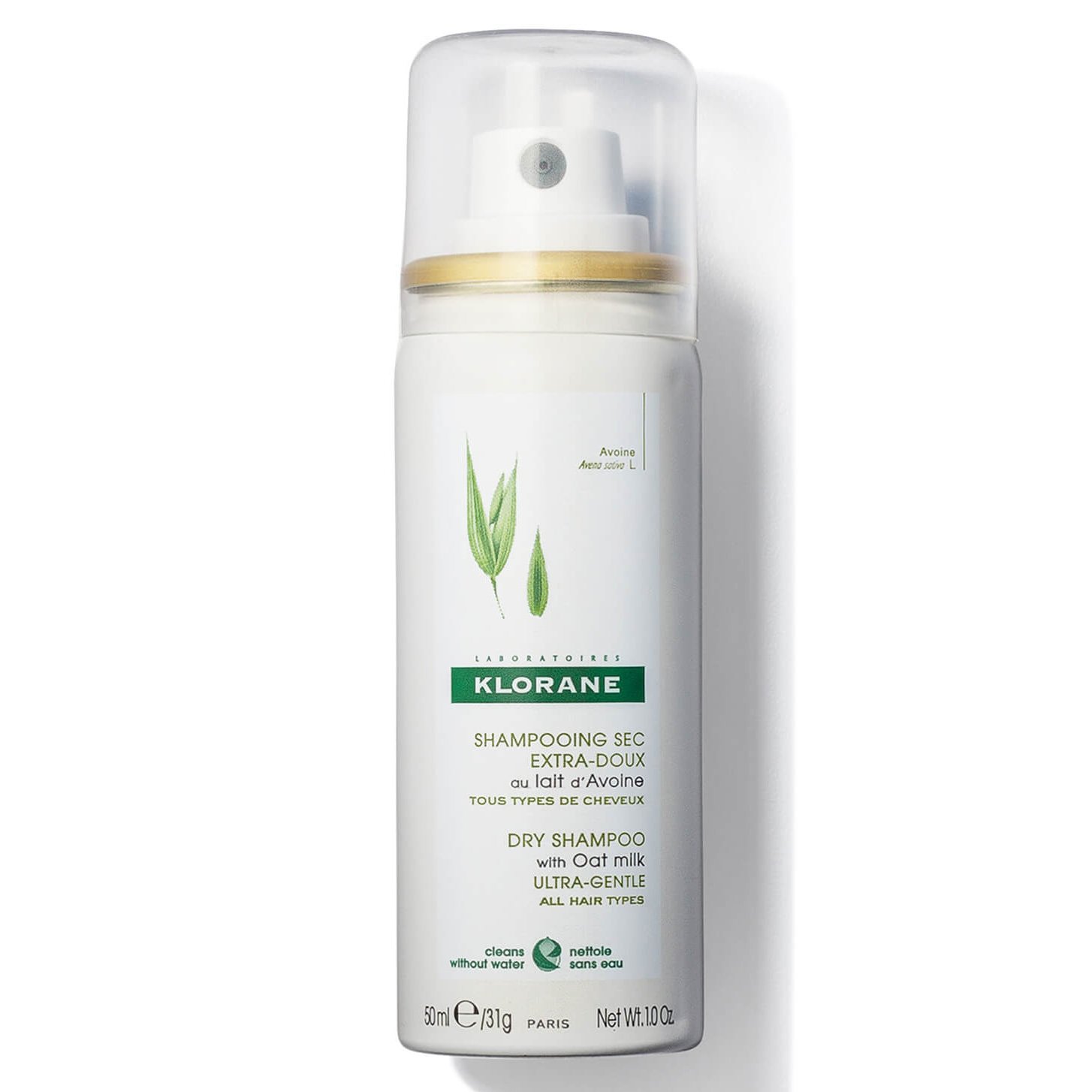 Klorane Shampooing Sec au Lait d’ Avoine Shampoo για Ξηρό Λούσιμο με Εκχύλισμα Βρώμης, για Όλους τους Τύπους Μαλλιών 50ml