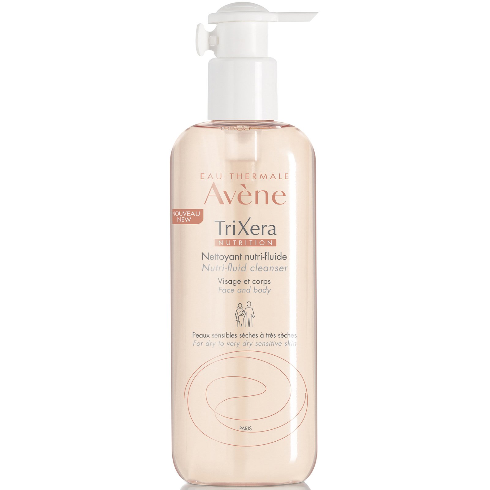 Avene Trixera Nutrition Gel Nettoyant Nutri-Fluide Λεπτόρρευστο Θρεπτικό Καθαριστικό Πρόσωπο-Σώμα για Ευαίσθητο Ξηρό Δέρμα 500ml