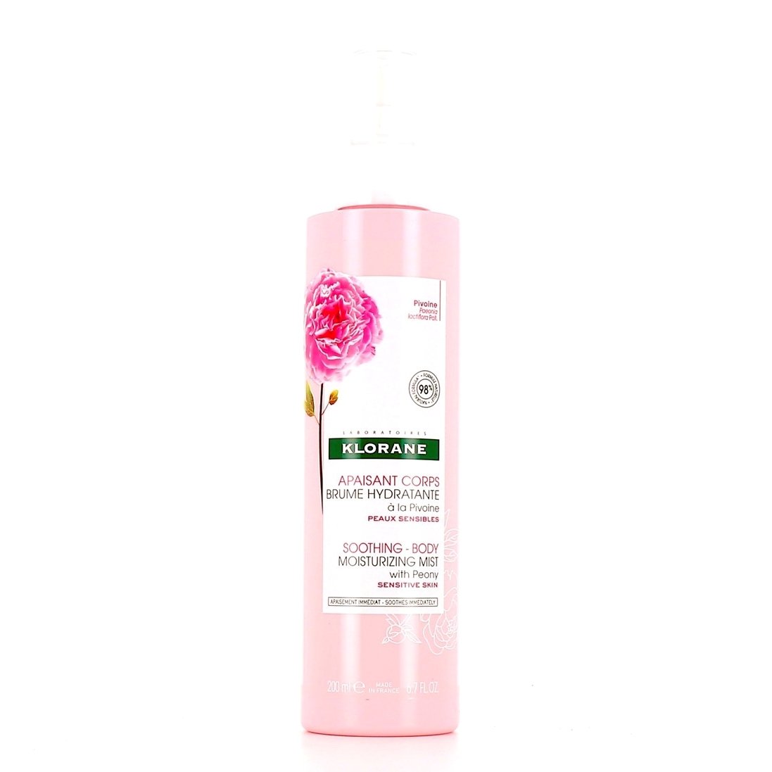 Klorane Soothing Body Moisturizing Mist With Peony Ενυδατικό Mist Σώματος με Παιώνια για Άμεση Καταπράυνση 200ml