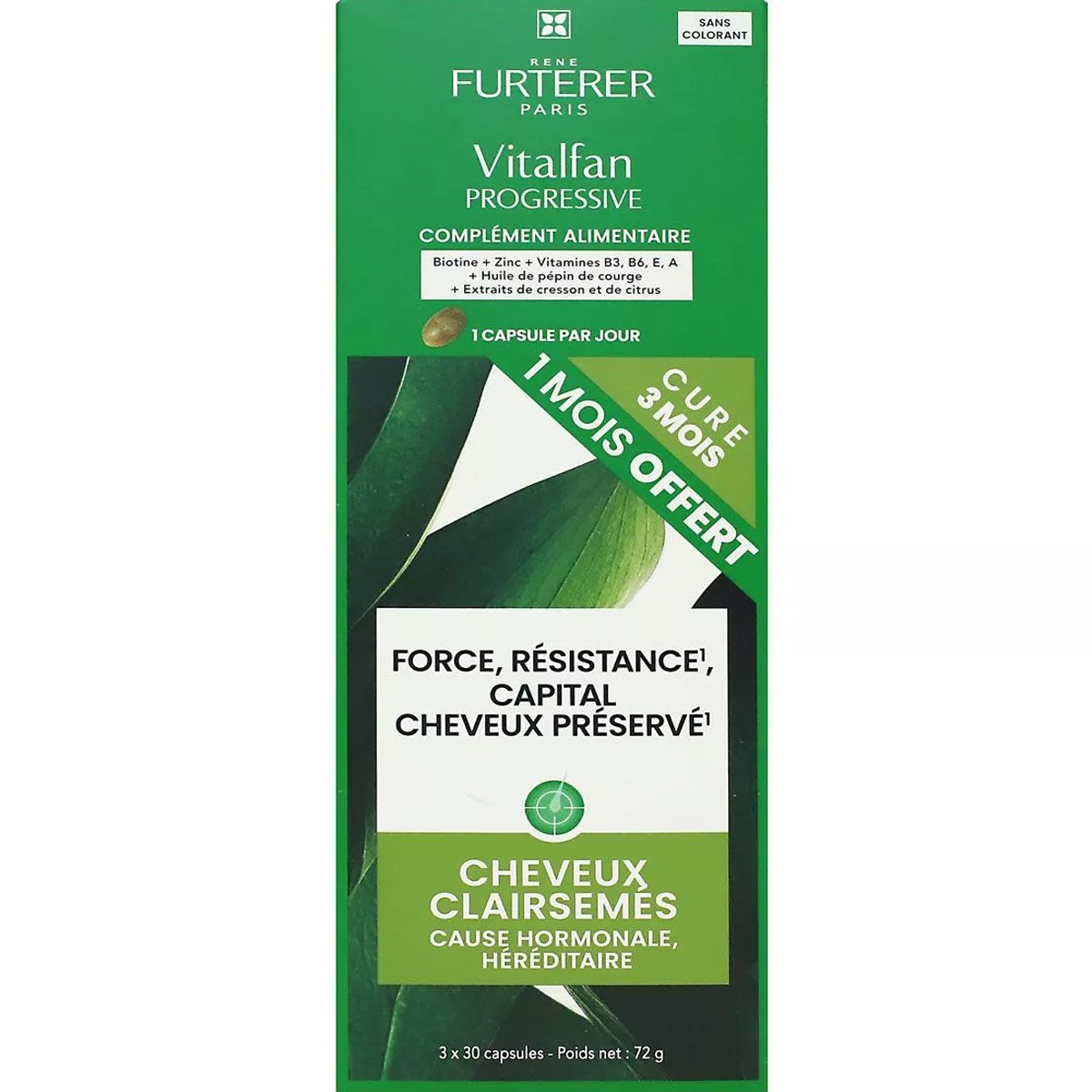 Rene Furterer Rene Furterer Promo Vitalfan Progressive Συμπλήρωμα Διατροφής Βιταμινών, Ψευδάργυρου, & Εκχυλίσματος Βοτάνων για την Αντιμετώπιση της Προοδευτικής Τριχόπτωσης 90caps (3x30caps)