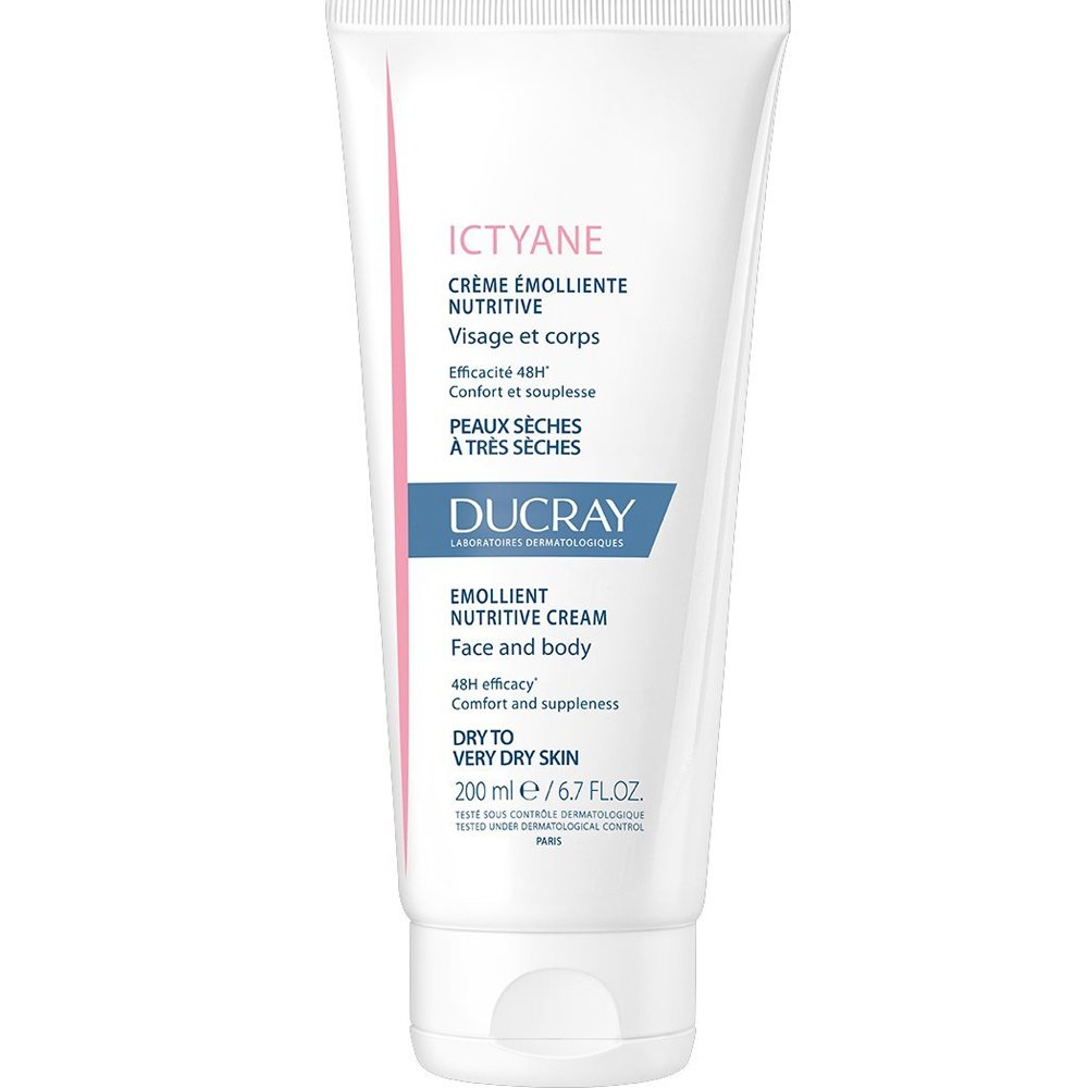 Ducray Ictyane Emolliente Nutritive Face & Body Cream Ενυδατική Κρέμα Θρέψης για Ξηρό Έως Πολύ Ξηρό Δέρμα που Ανακουφίζει Άμεσα από το Τράβηγμα 200ml 58173