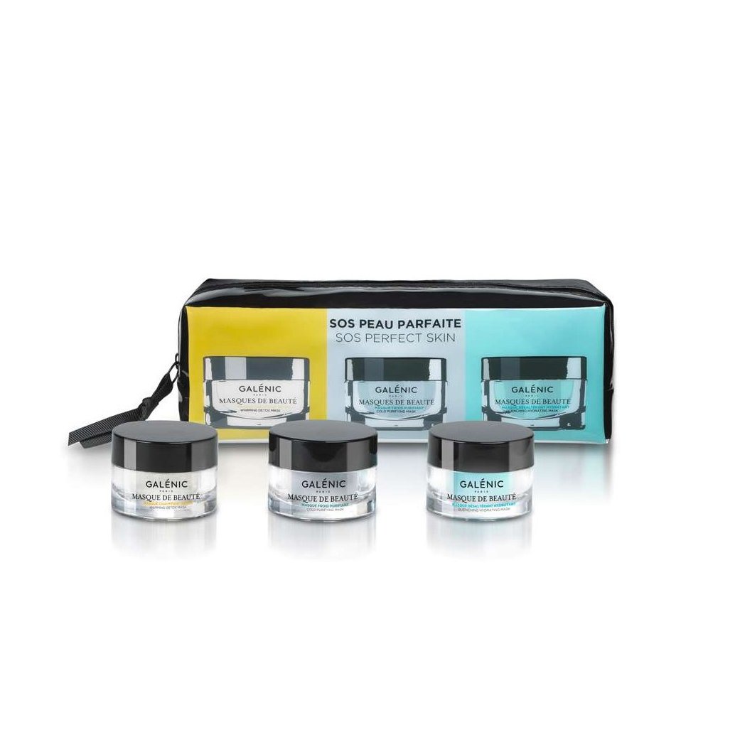 Galenic Πακέτο Προσφοράς SOS Perfect Skin Warming Detox Mask, Cold Purifying Mask & Quenching Hydrating Mask 3x15ml