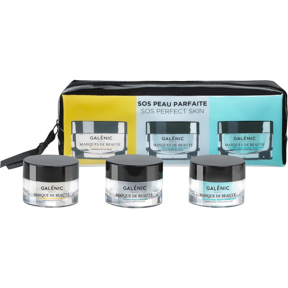 Galenic Πακέτο Προσφοράς SOS Perfect Skin Warming Detox Mask, Cold Purifying Mask & Quenching Hydrating Mask 3x15ml