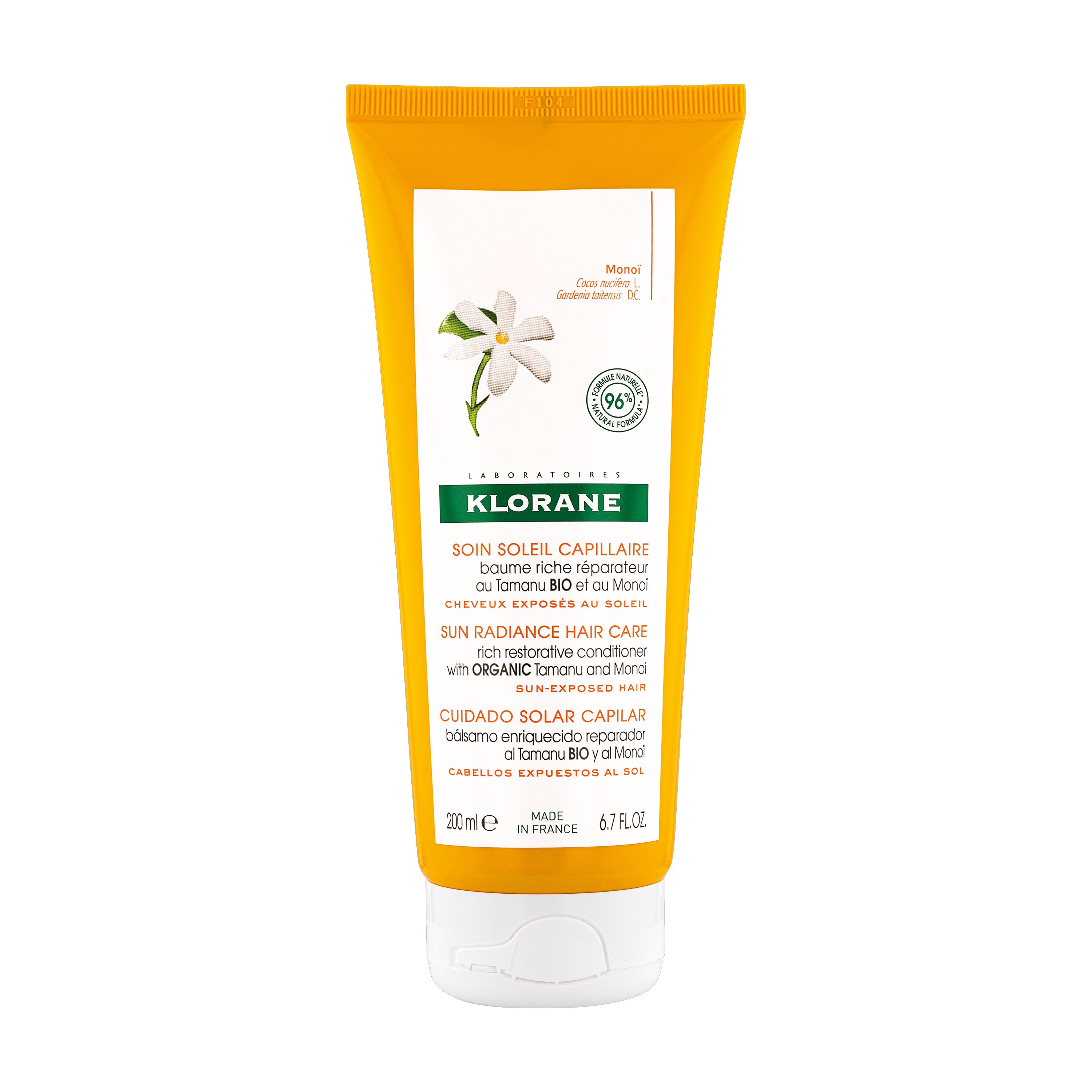 Klorane Monoi Sun Radiance Hair Care Conditioner with Monoi & Tamanu Μαλακτική Κρέμα Θρέψης & Επανόρθωσης 200ml