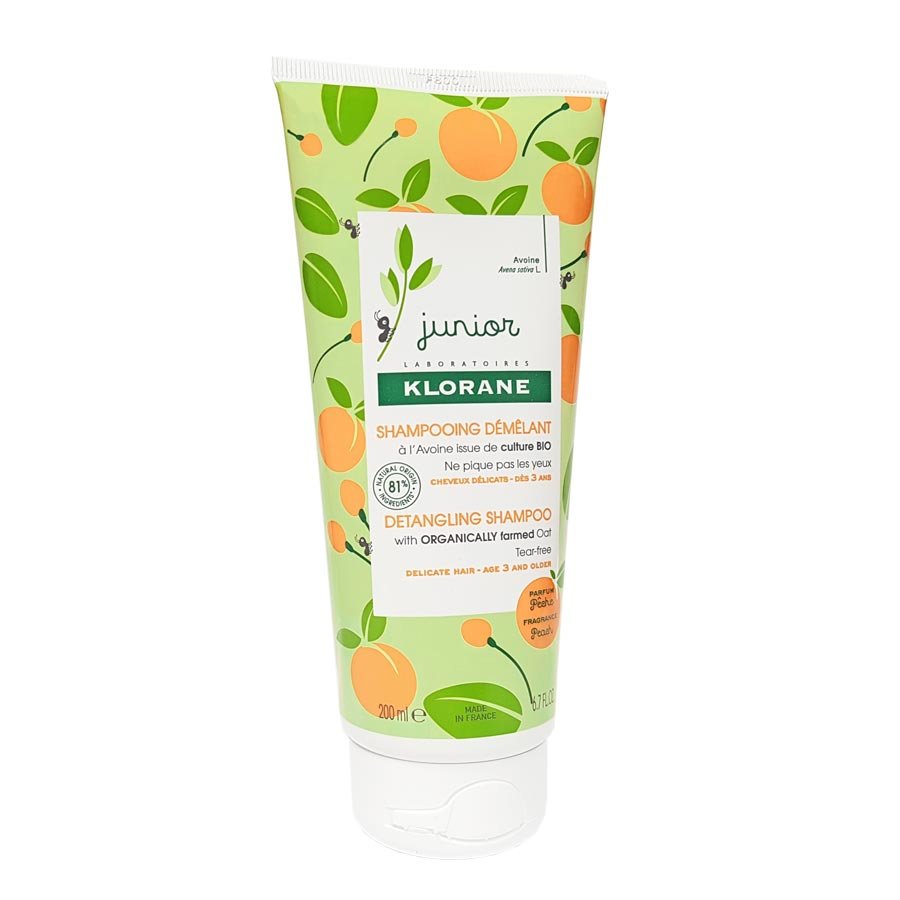 Klorane Junior Detangling Shampoo with Peach Fragrance Απαλό Προστατευτικό Παιδικό Σαμπουάν με Αρωμα Ροδάκινο 200ml