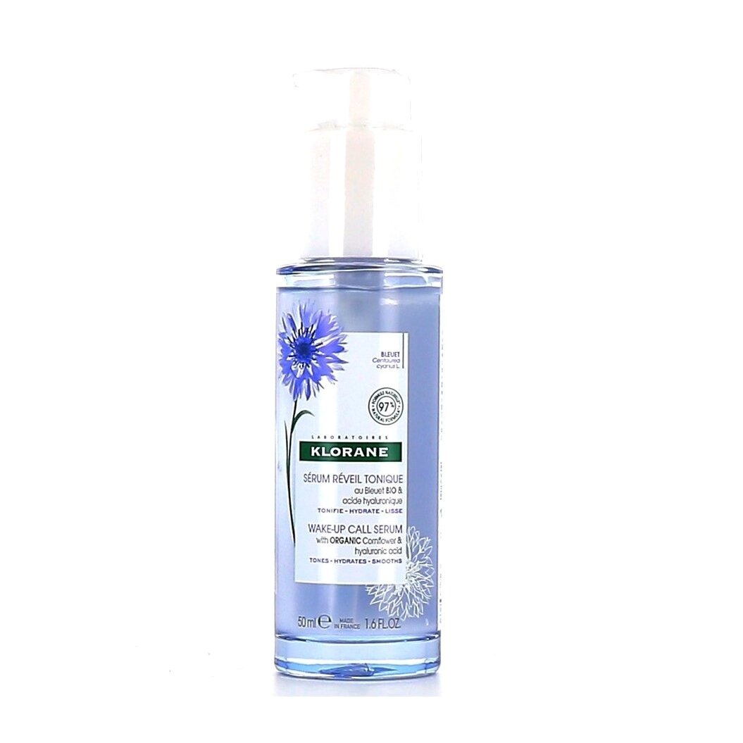 Klorane Bleuet Wake-Up Call Serum With Organic Cornflower & Hyalouronic Acid Ενυδατικός Ορός για Πρόσωπο & Λαιμό 50ml