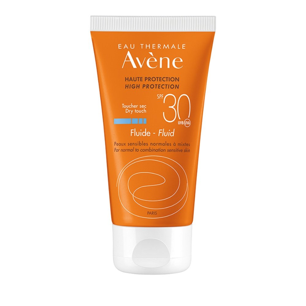 Avene Soins Solaires Fluide SPF30 Λεπτόρρευστη Αντηλιακή Προσώπου για Κανονικό Μικτό & Λιπαρό Δέρμα 50ml