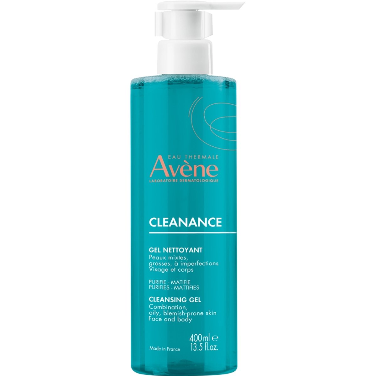 Avene Cleanance Cleansing Gel Καθαρισμού Προσώπου & Σώματος για Μικτές, Λιπαρές ή με Τάση Ακμής Επιδερμίδες 400ml