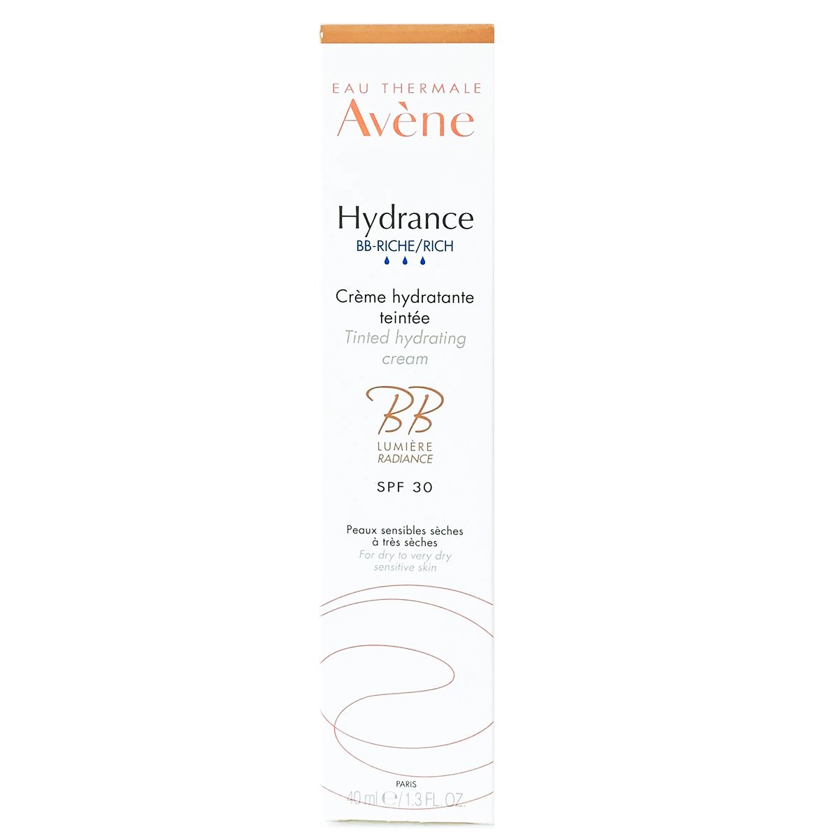 Avene Hydrance BB Lumière Spf30 Riche Crème Hydratante Ενυδατική Φροντίδα, Φυσική Λάμψη & Ομοιομορφία στην Επιδερμίδα 40ml