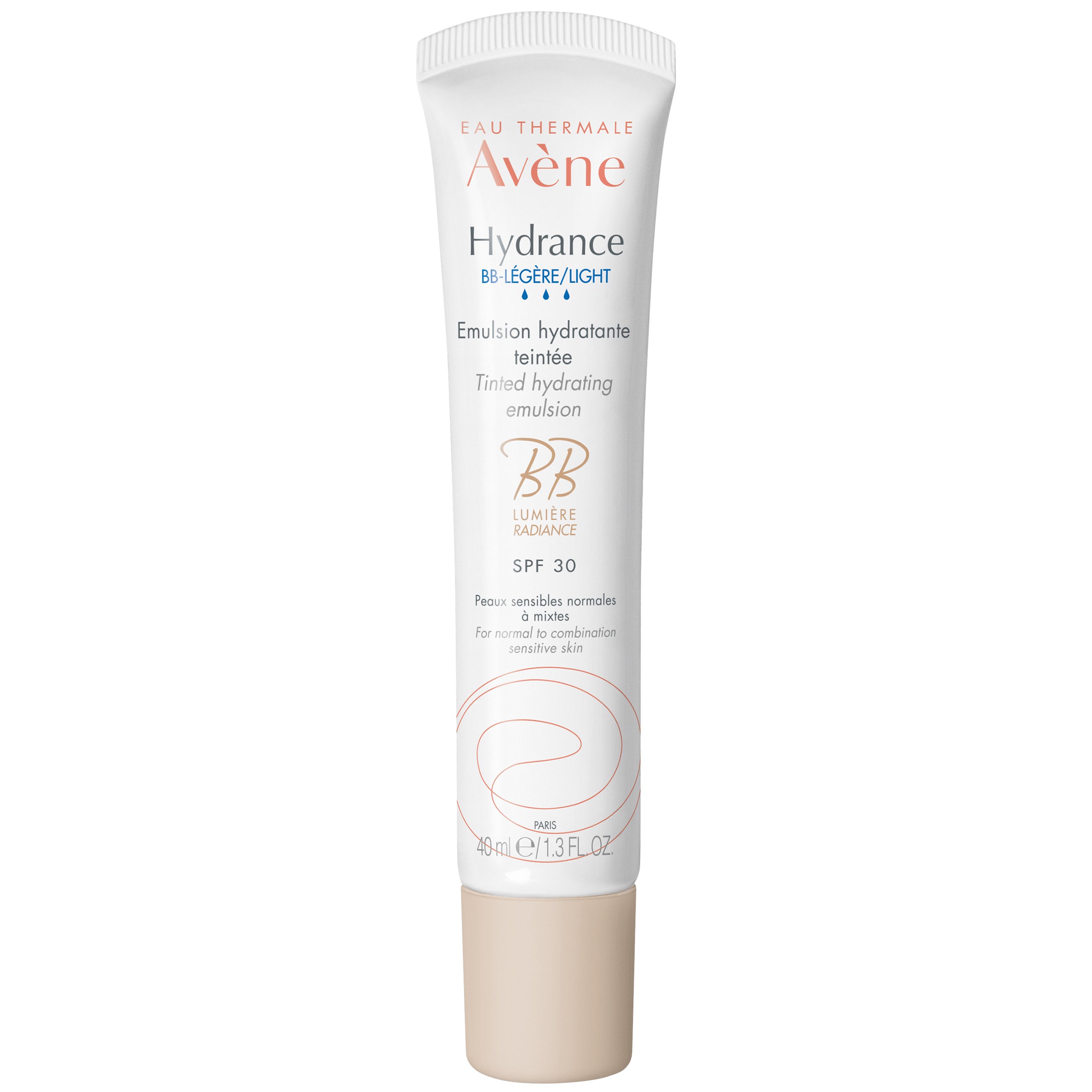 Avene Hydrance BB Lumière Spf30 Legere Emulsion Hydratante Ενυδατική Φροντίδα, Φυσική Λάμψη & Ομοιομορφία στην Επιδερμίδα 40ml