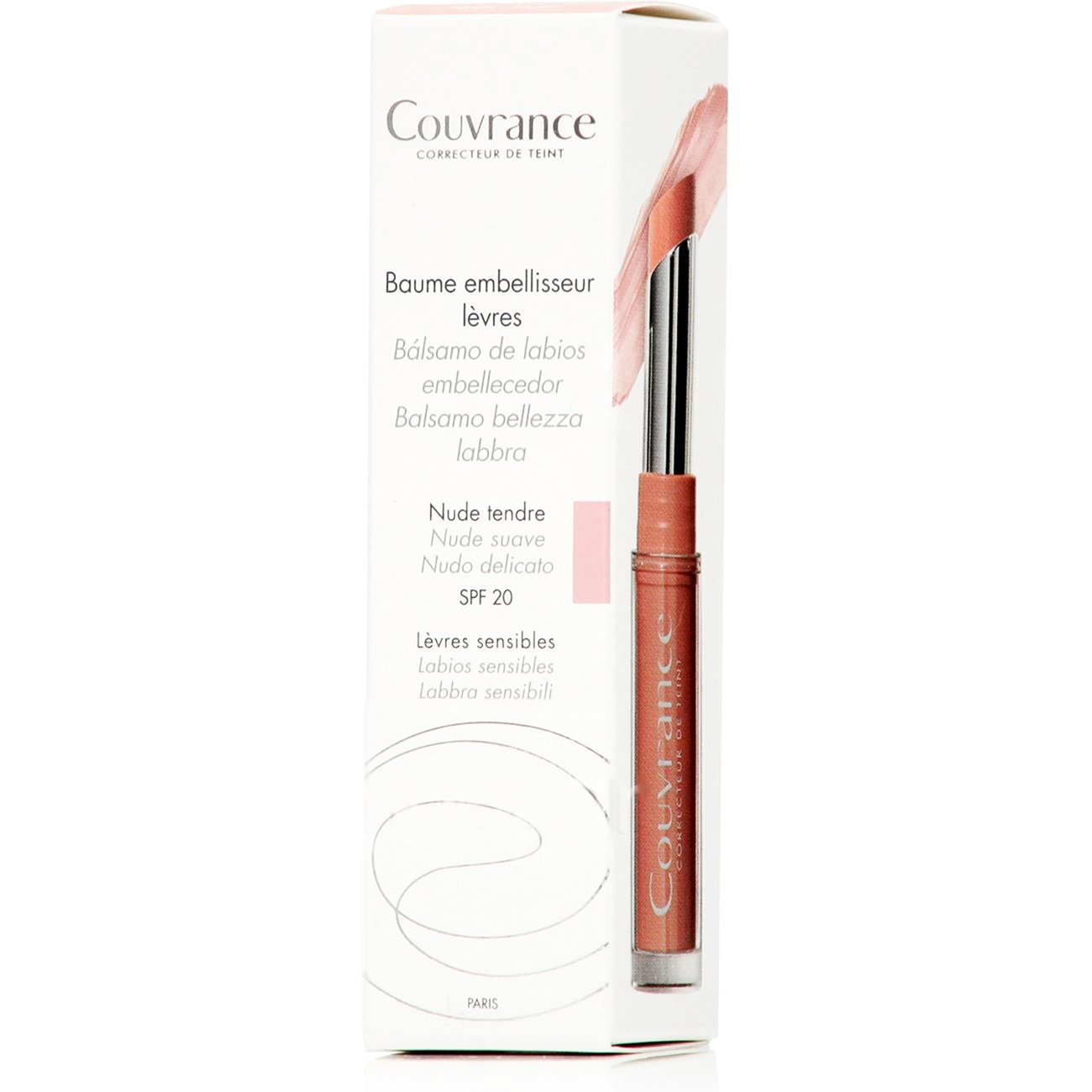 Avene Couvrance Baume Embellisseur Levres Nude Tendre Βάλσαμο Ανάδειξης Χειλιών Spf20 Απαλό Nude 3gr