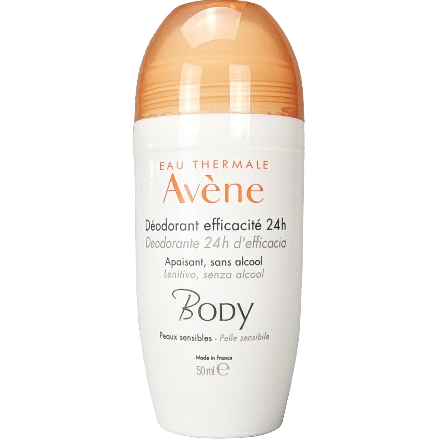 Avene Body Roll-On Deodorant Αποσμητικό Roll-On 24ωρης Αποτελεσματικότητας 50ml