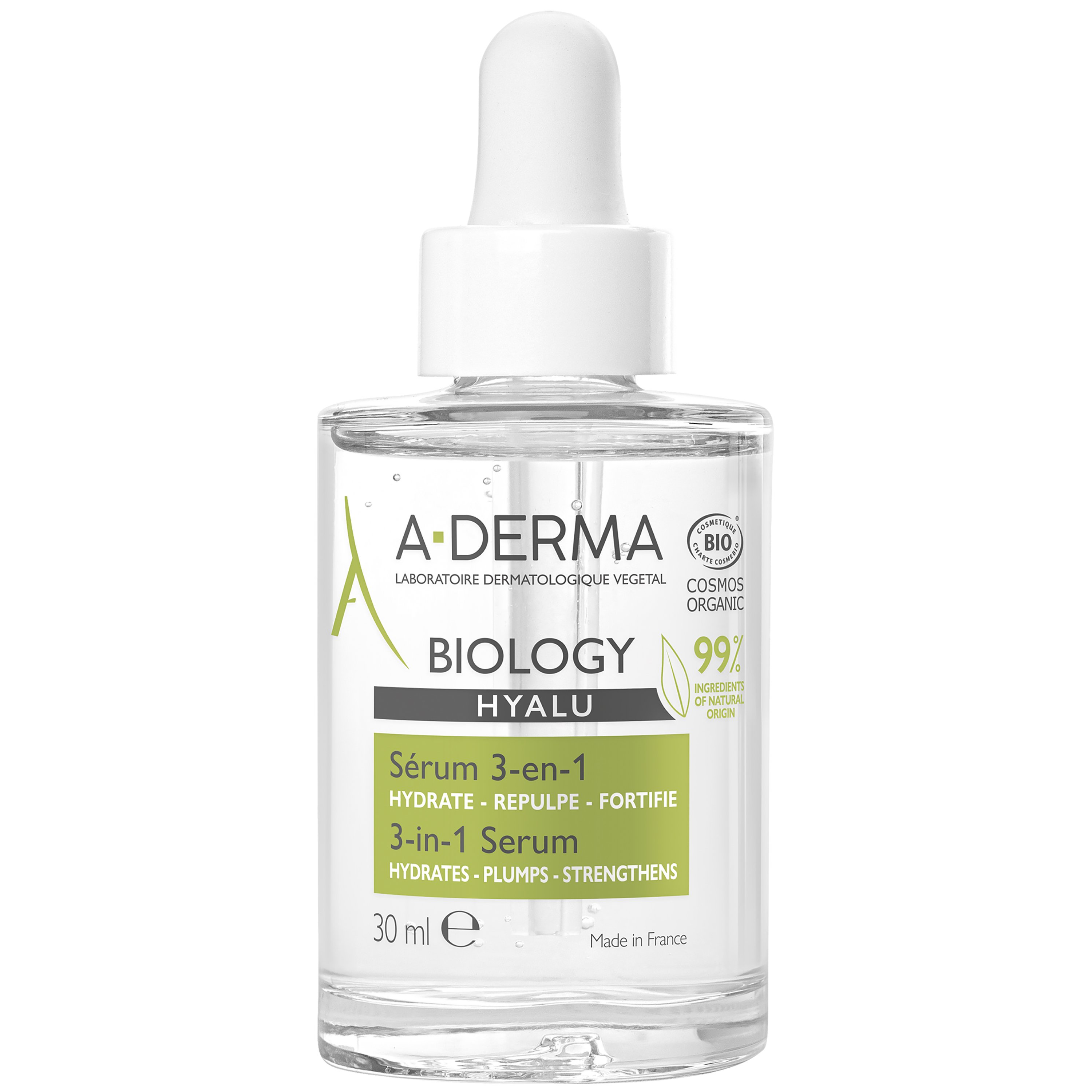 A-Derma Biology Hyalu 3-in-1 Serum Ενυδατικός Ορός Προσώπου με Τριπλή Δράση 30ml