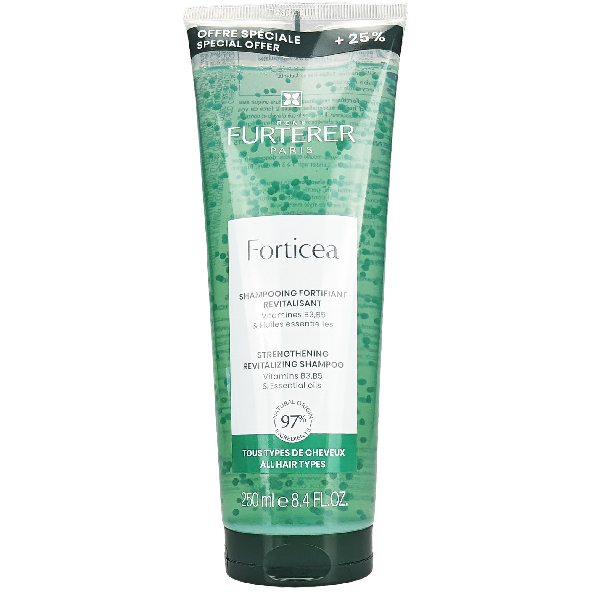 Rene Furterer Promo Forticea Strengthening & Revitalizing Shampoo Τονωτικό Σαμπουάν με Βιοσφαιρίδια Αιθέριων Ελαίων για Δύναμη & Ζωντάνια 250ml