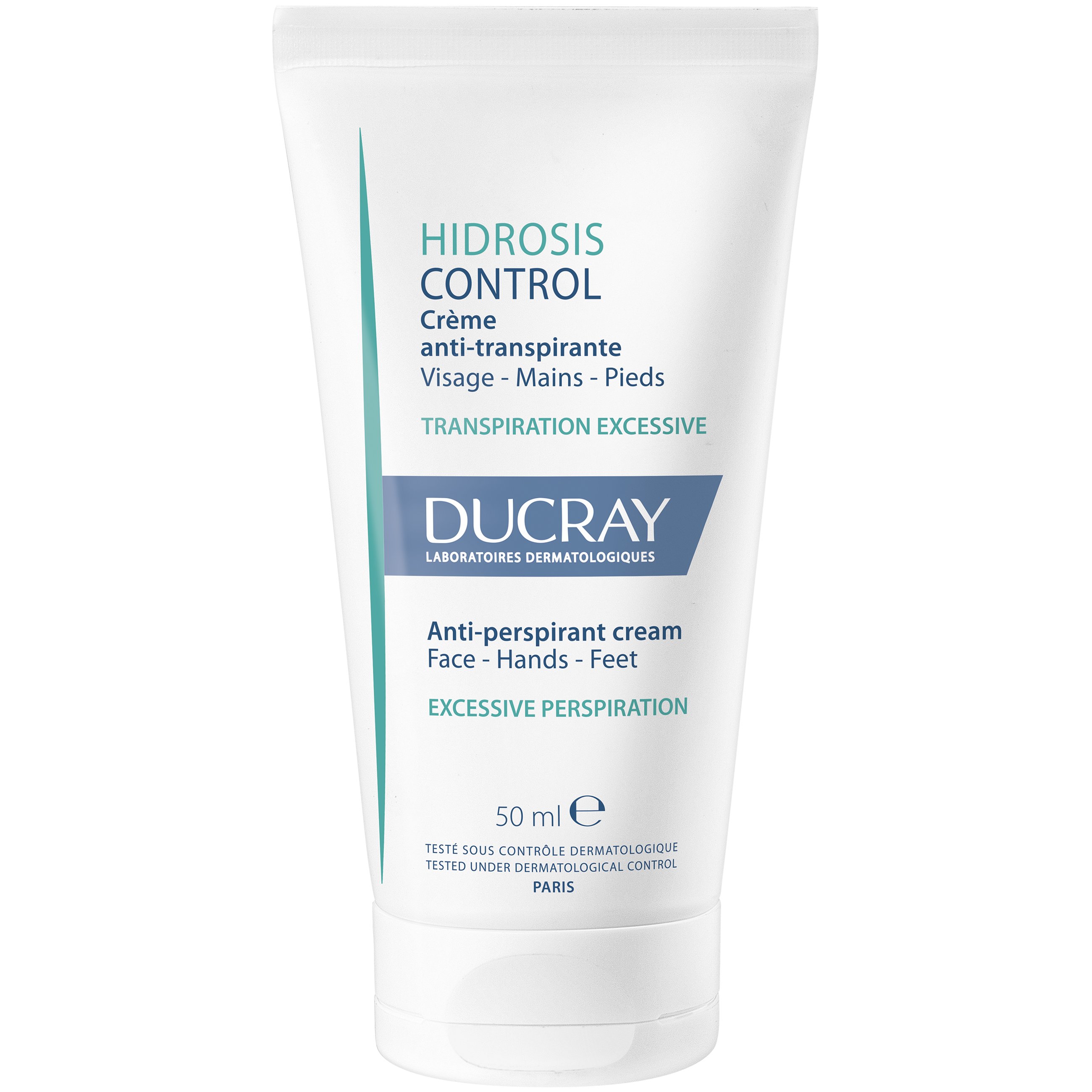 Ducray Hidrosis Control Anti-Perspirant Cream Αντιιδρωτική & Αποσμητική Κρέμα για Πρόσωπο, Χέρια & Πόδια 50ml