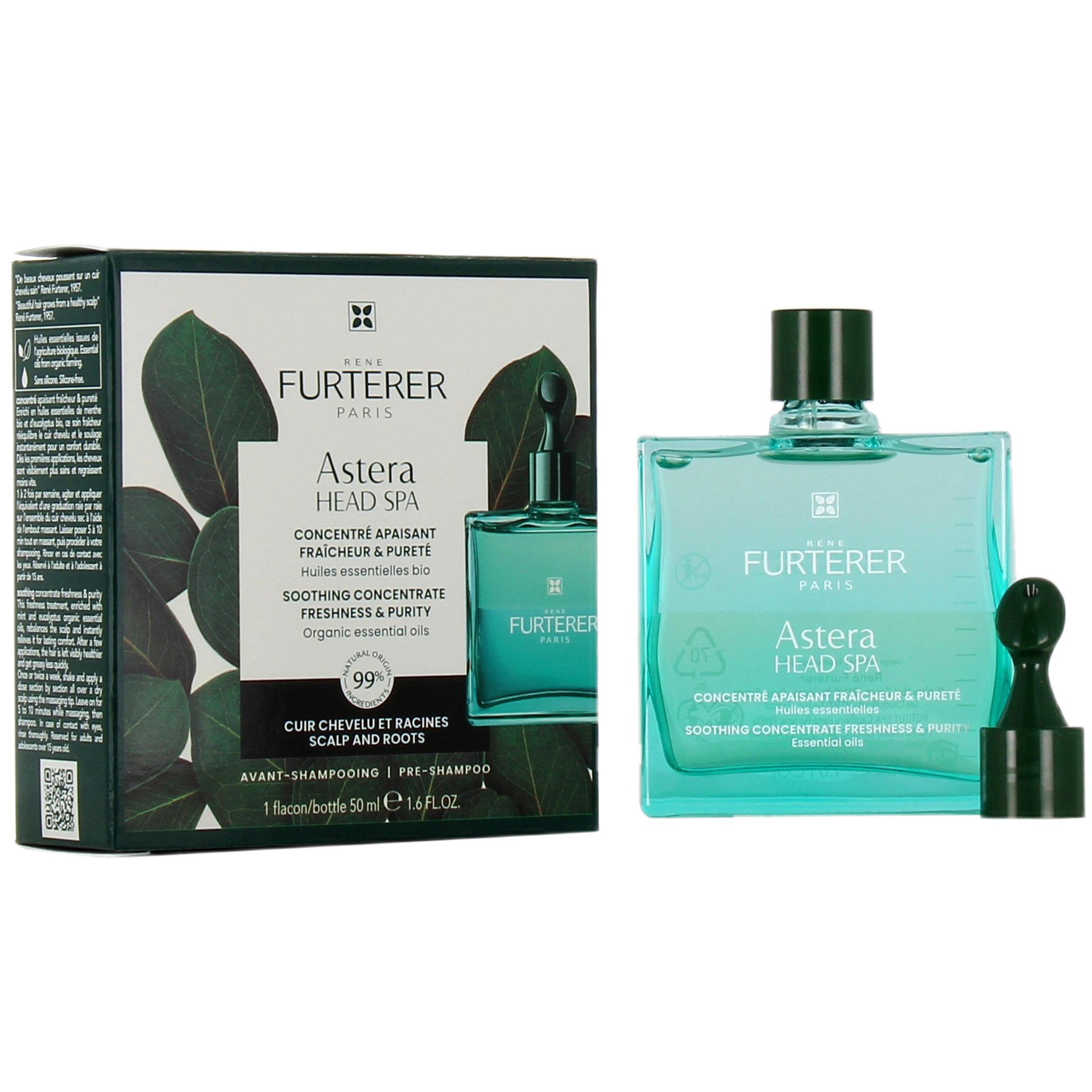 Rene Furterer Astera Fresh Soothing Freshness Concentrate Συμπυκνωμένος Ορός Καταπράυνσης για Ερεθισμένο Τριχωτό με Ψυχρά Αιθέρια Έλαια 50ml