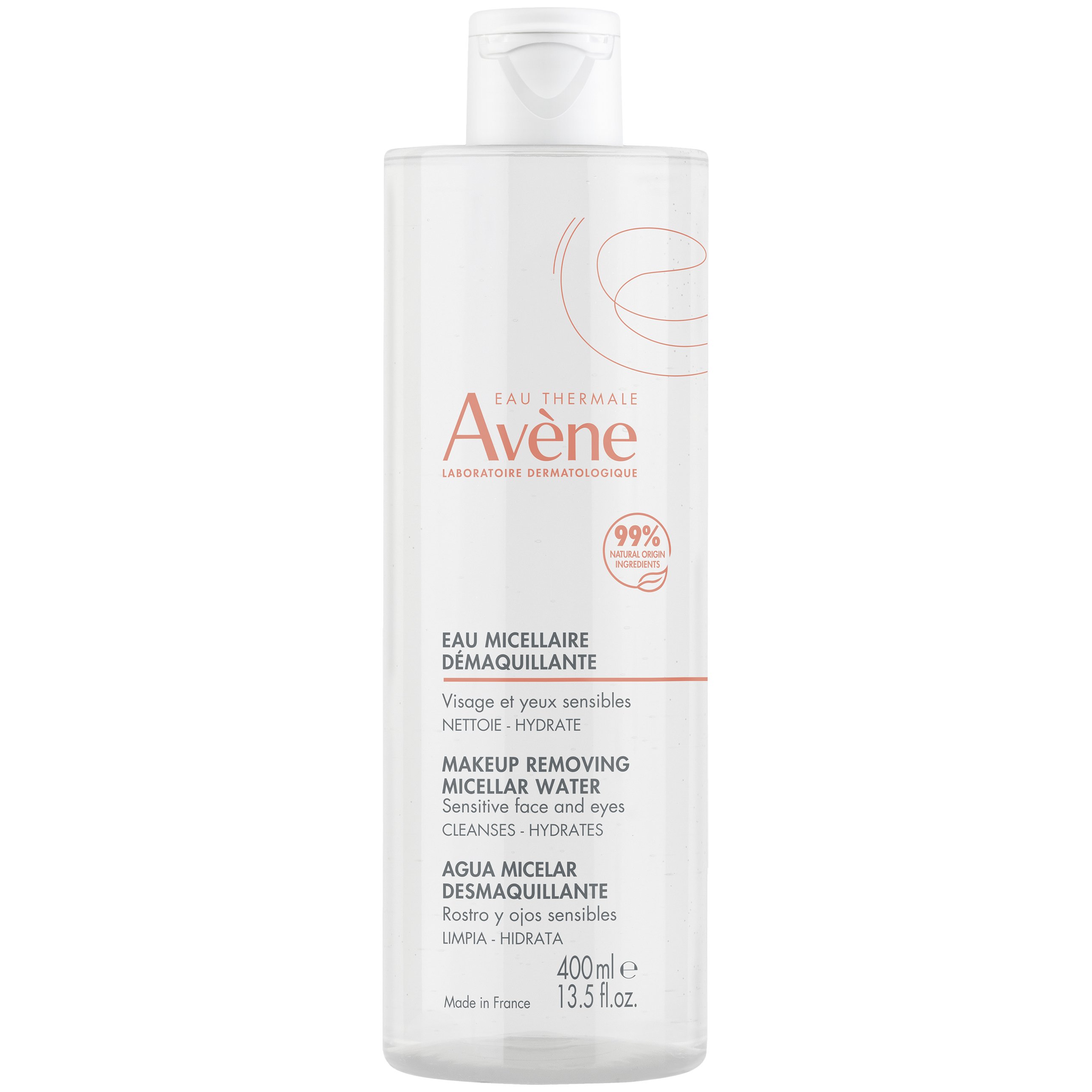 Avene Make Up Removing Micellar Water for Sensitive Face & Eyes Νερό Καθαρισμού & Ντεμακιγιάζ Προσώπου, Ματιών, Κατάλληλο για Ευαίσθητο Δέρμα 400ml