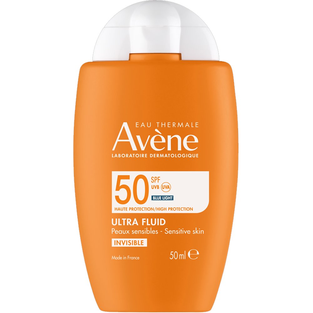 Avene Ultra Fluid Spf50 Invisible Αντηλιακή Κρέμα Προσώπου Πολύ Υψηλής Προστασίας για το Ευαίσθητο Δέρμα 50ml