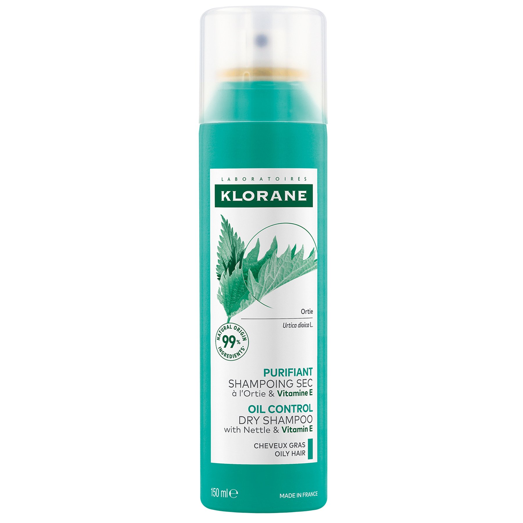 Klorane Klorane Oil Control Nettle & Vitamin E Dry Shampoo Ξηρό Σαμπουάν με Τσουκνίδα & Βιταμίνη Ε για Λιπαρά Μαλλιά 150ml