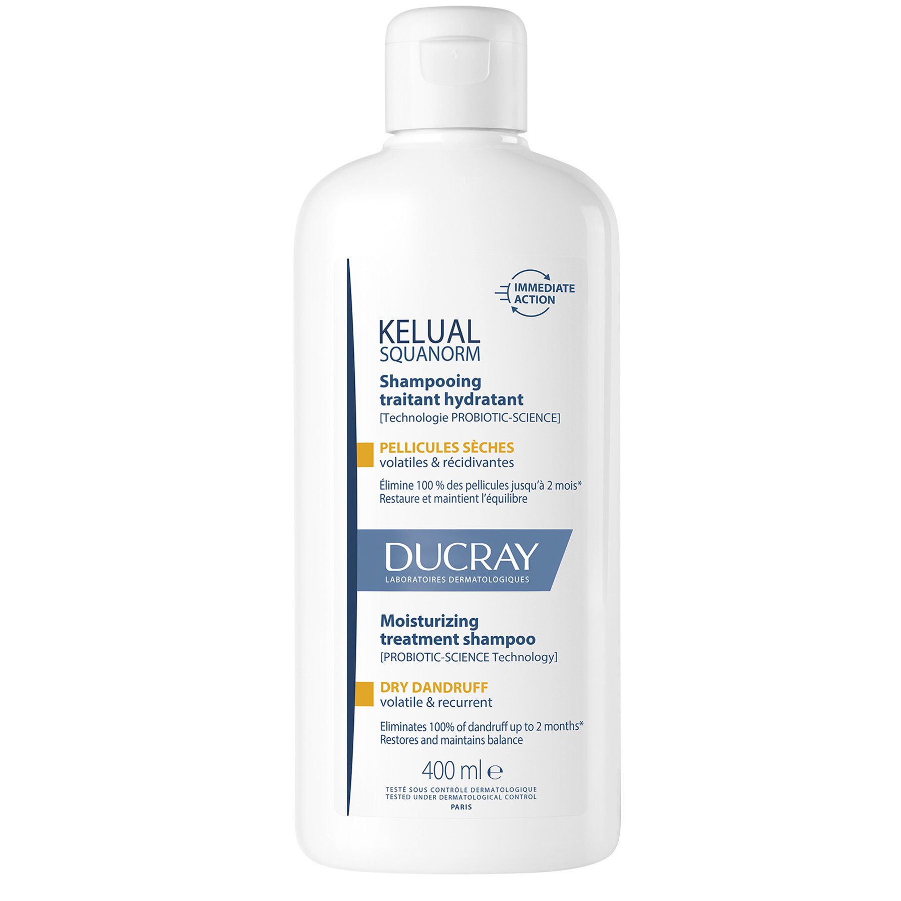 Ducray Kelual Squanorm Regulating Treatment Shampoo Dry Dandruff Ρυθμιστικό Σαμπουάν Θεραπείας Κατάλληλο για Ξηρή Πιτυρίδα 400ml