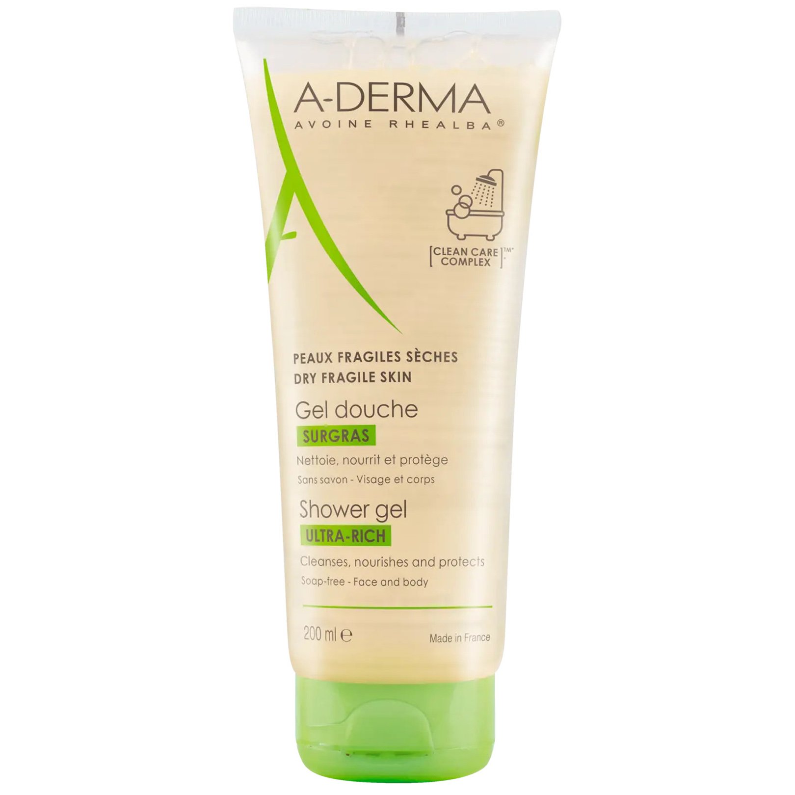 A-Derma A-Derma Ultra-Rich Shower Gel for Dry Fragile Skin Εξαιρετικά Πλούσιο Τζελ Καθαρισμού για το Ξηρό Δέρμα 200ml