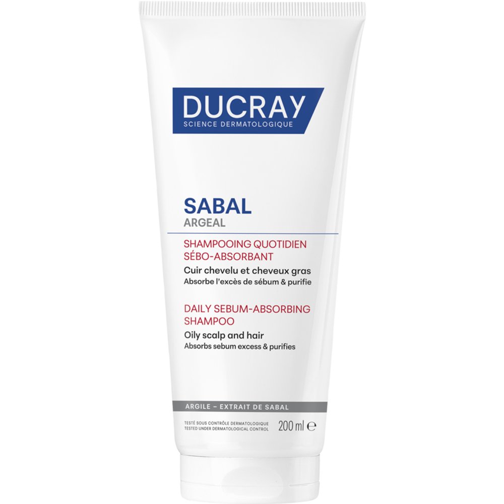 Ducray Ducray Sabal Argeal Daily Sebum Absorbing Shampoo Σμηγματο-Απορροφητικό Σαμπουάν Καθημερινής Χρήσης για Λιπαρό Τριχωτό & Μαλλιά 200ml