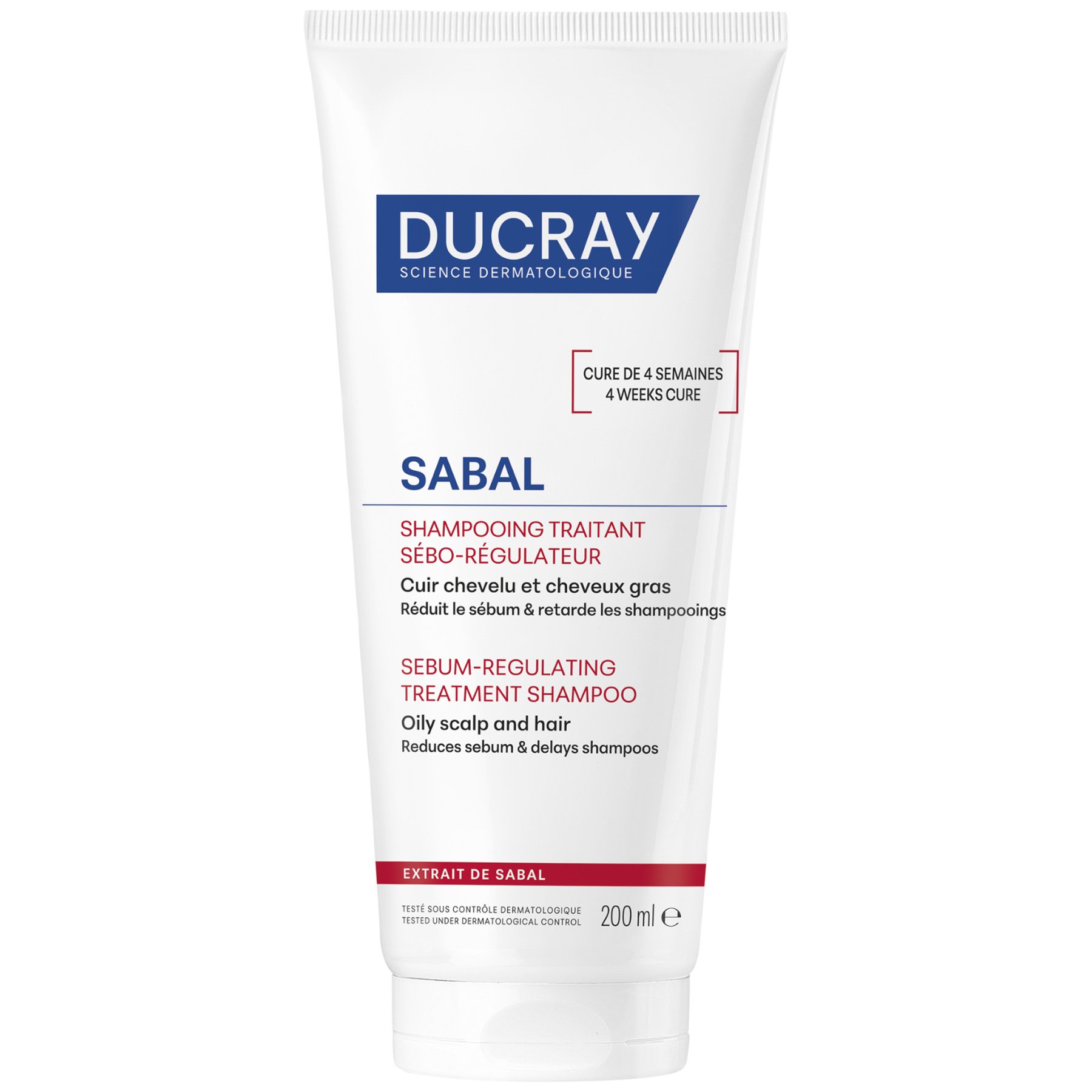 Ducray Ducray Sabal Sebum-Regulating Treatment Shampoo Σμηγματορρυθμιστικό Σαμπουάν Αγωγής για το Λιπαρό Τριχωτό της Κεφαλής 200ml
