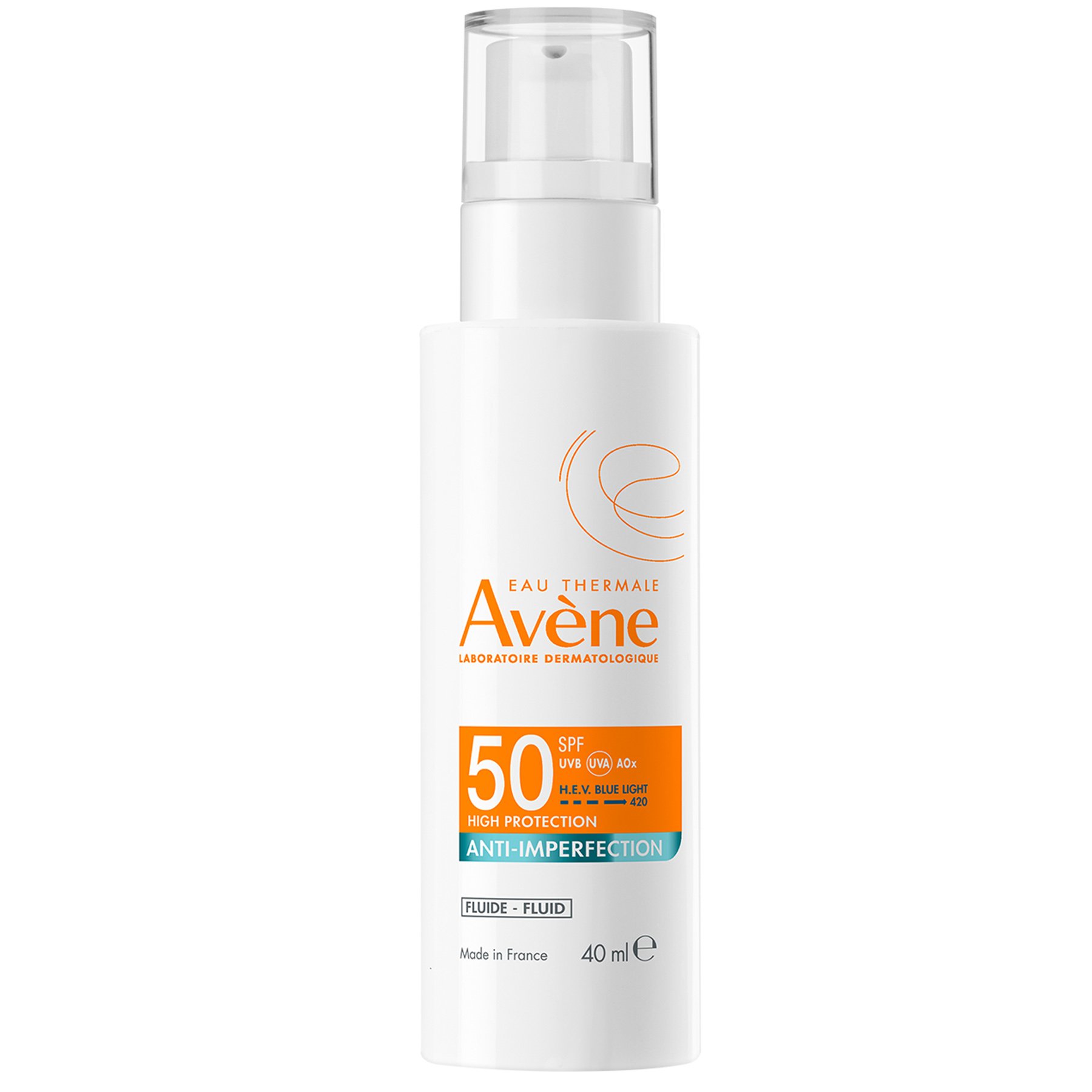 Avène Avene Anti-Imperfection Fluid Spf50+ Λεπτόρρευστο Αντηλιακό Προσώπου Υψηλής Προστασίας για την Πρόληψη των Σημαδιών της Ακμής 40ml