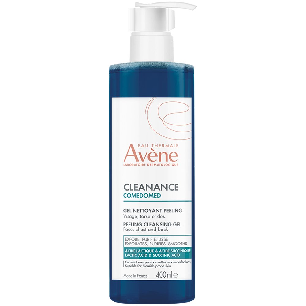 Avene Cleanance Comedomed Peeling Cleasing Gel Καθημερινό Απολεπιστικό Τζελ Καθαρισμού για το Πρόσωπο, Στήθος & την Πλάτη για Λιπαρό Δέρμα με Τάση Ακμής 400ml