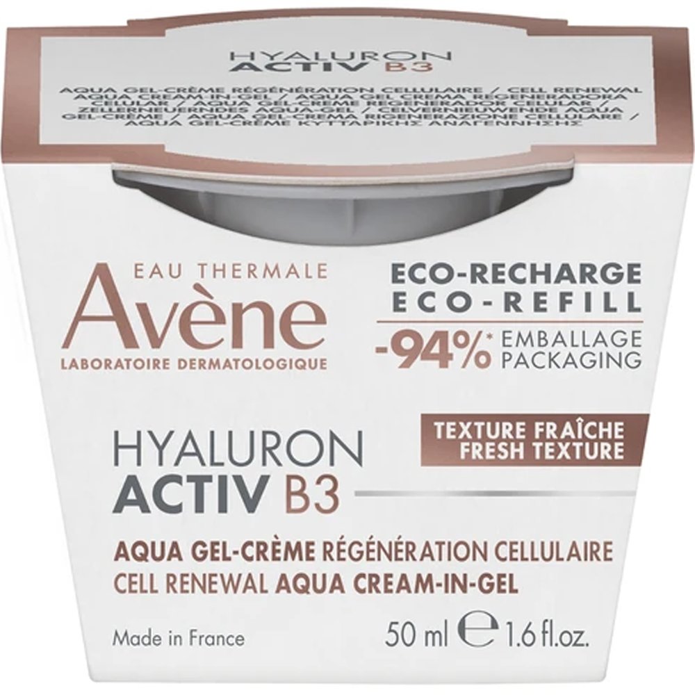 Avene Hyaluron Activ B3 Aqua Gel-Cream Cell Regeneration Refill Ανταλλακτικό Συσφικτικής Κρέμας-Τζελ Κυτταρικής Αναγέννησης με Υαλουρονικό Οξύ & Νιασιναμίδη 50ml