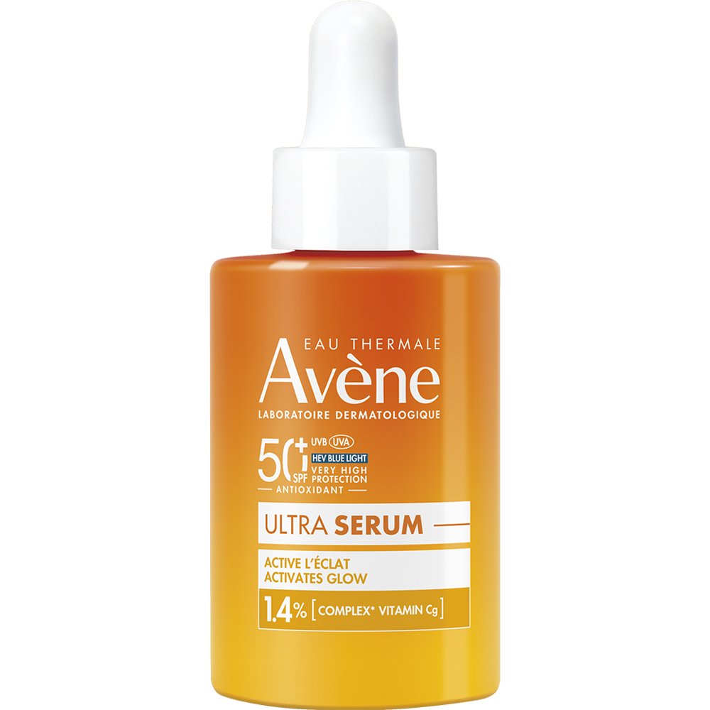 Avene Active Glow Spf50+, 1.4% Vitamin Cg Complex Ultra Serum Αντιγηραντικός Ορός Προσώπου Άμεσης Λάμψης Πολύ Υψηλής Προστασίας με Σύμπλεγμα Βιταμίνης Cg 30ml
