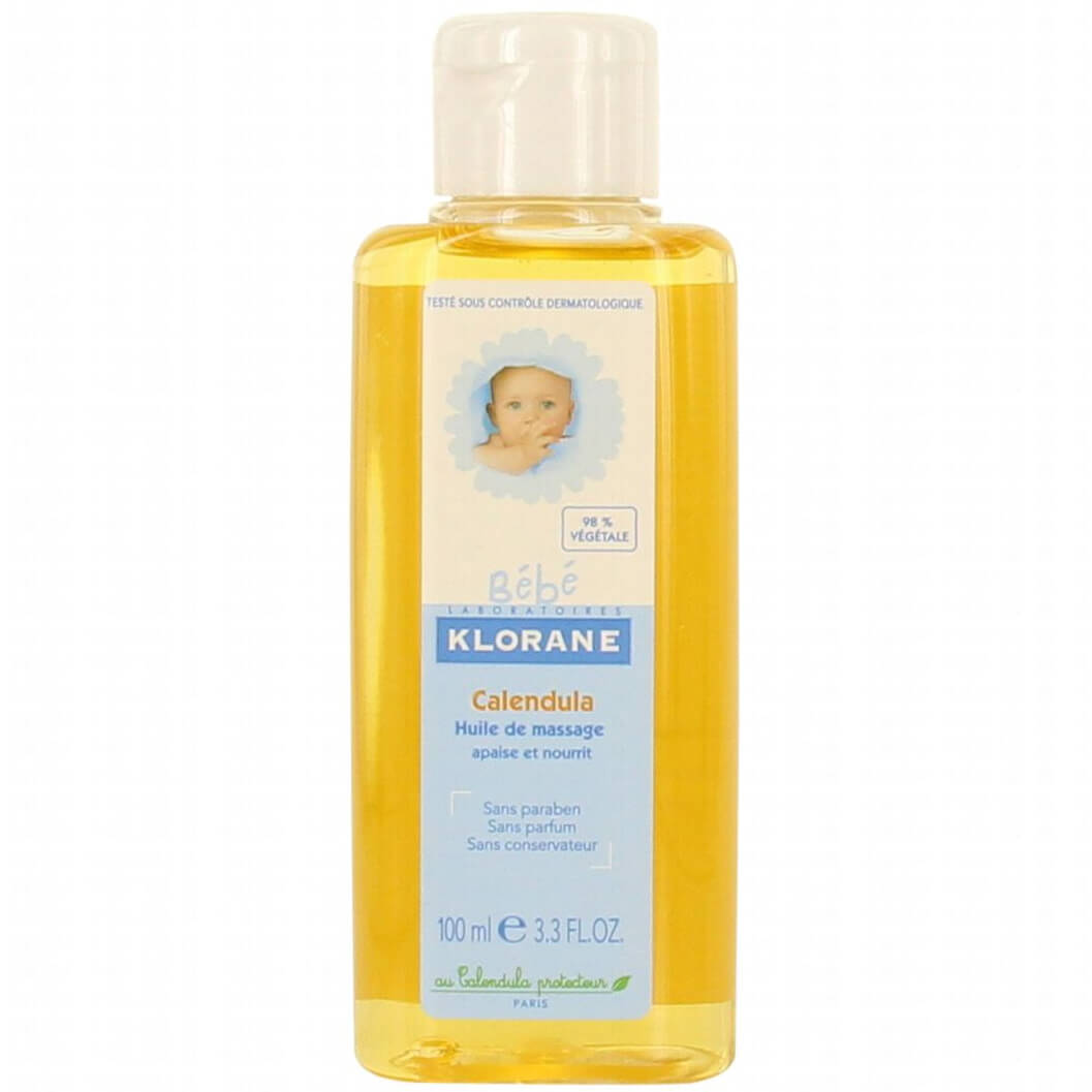 Klorane Bebe Huile de Massage Calendula Καταπραυντικό Θρεπτικό Λάδι Μασάζ για Βρέφη, Μωρά & Παιδιά 100ml Promo -25%