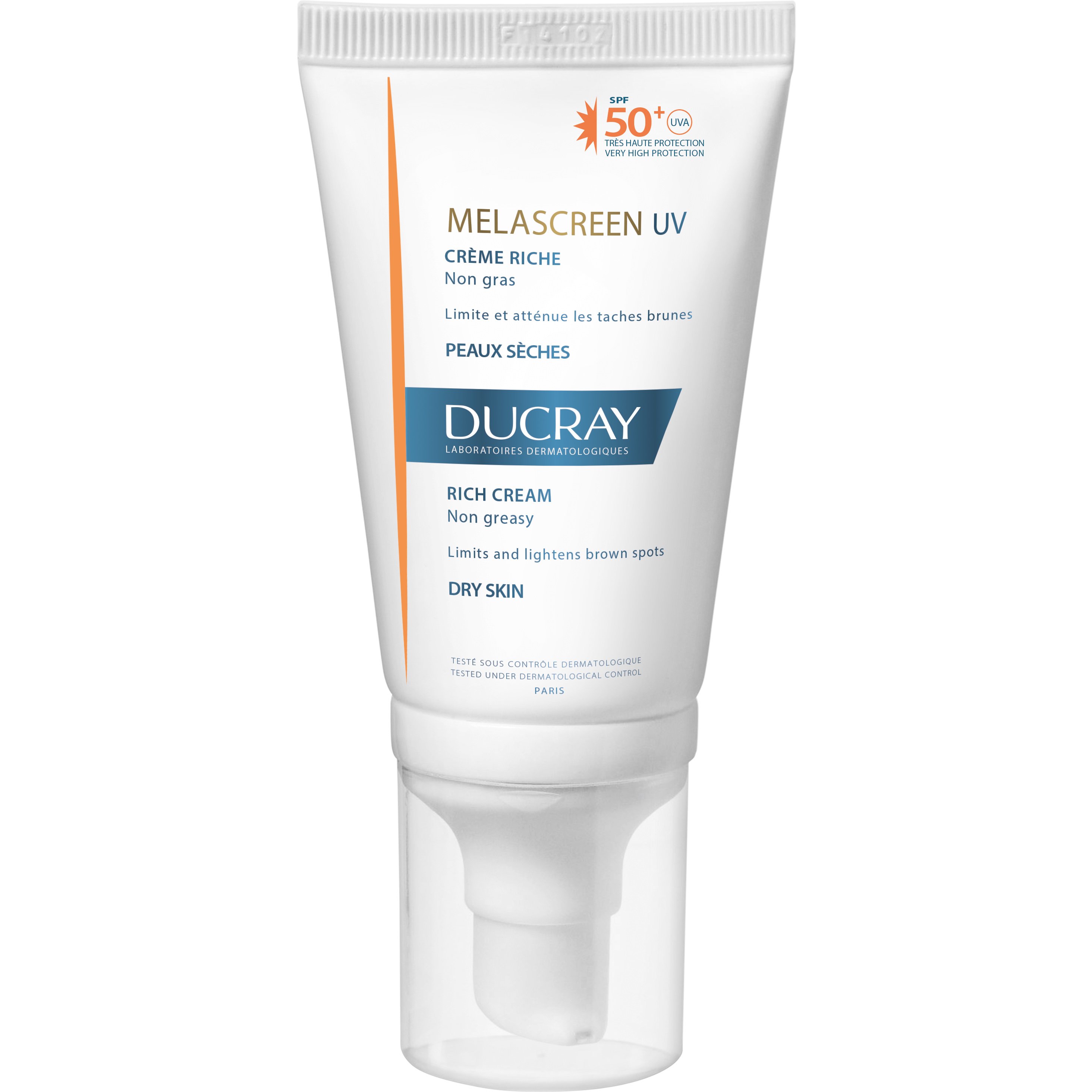 Ducray Melascreen UV Creme Rich Spf50+ Dry Touch Πλούσια Αντηλιακή Κρέμα Πολύ Υψηλής Προστασίας 40ml Promo -15%