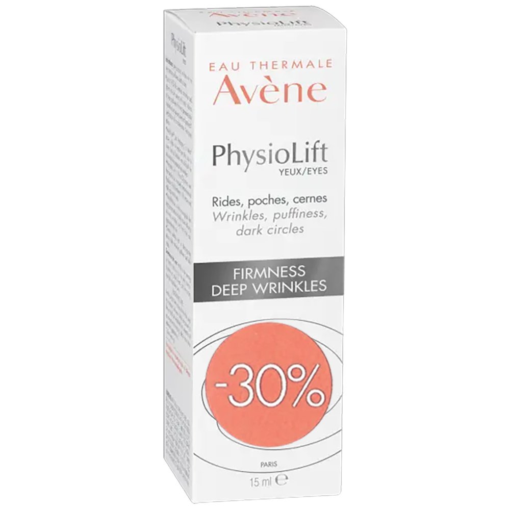 Avene Physiolift Eyes Κρέμα Ματιών για την Αντιμετώπιση των Εγκατεστημένων Ρυτίδων, των Μαύρων Κύκλων & των Σακούλων 15ml Promo -30%