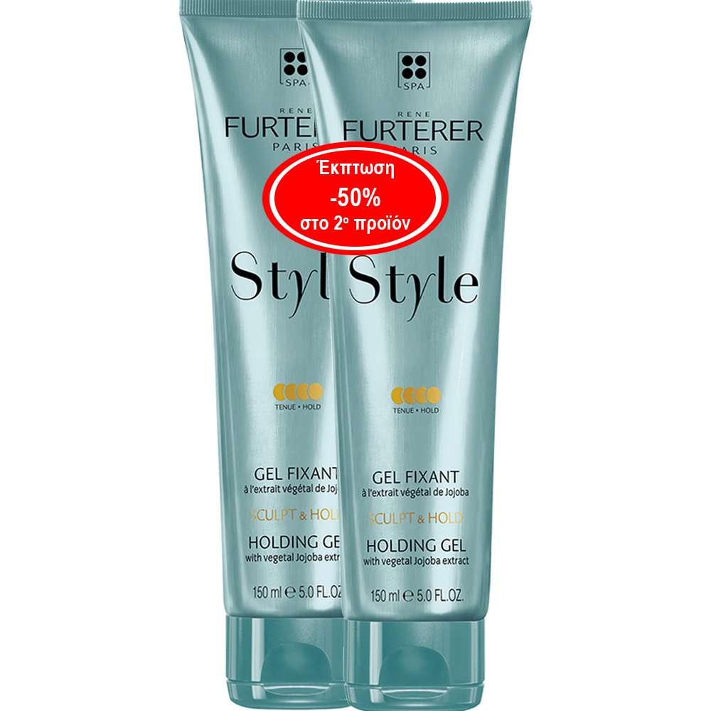 Rene Furterer Promo Style Sculpt & Hold, Holding Gel Φυτικό Σταθεροποιητικό Gel Μαλλιών με Εκχύλισμα Jojoba που Σμιλεύει & Κρατά τα Χτενίσματα 2x150ml