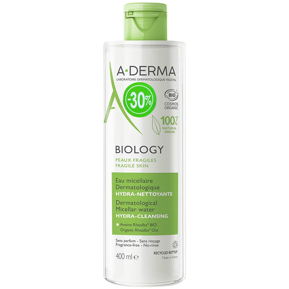 A-Derma Promo Biology Dermatological Micellar Water Hydra-Cleansing Νερό Ντεμακιγιάζ για το Εύθραυστο Δέρμα 400ml σε Ειδική Τιμή