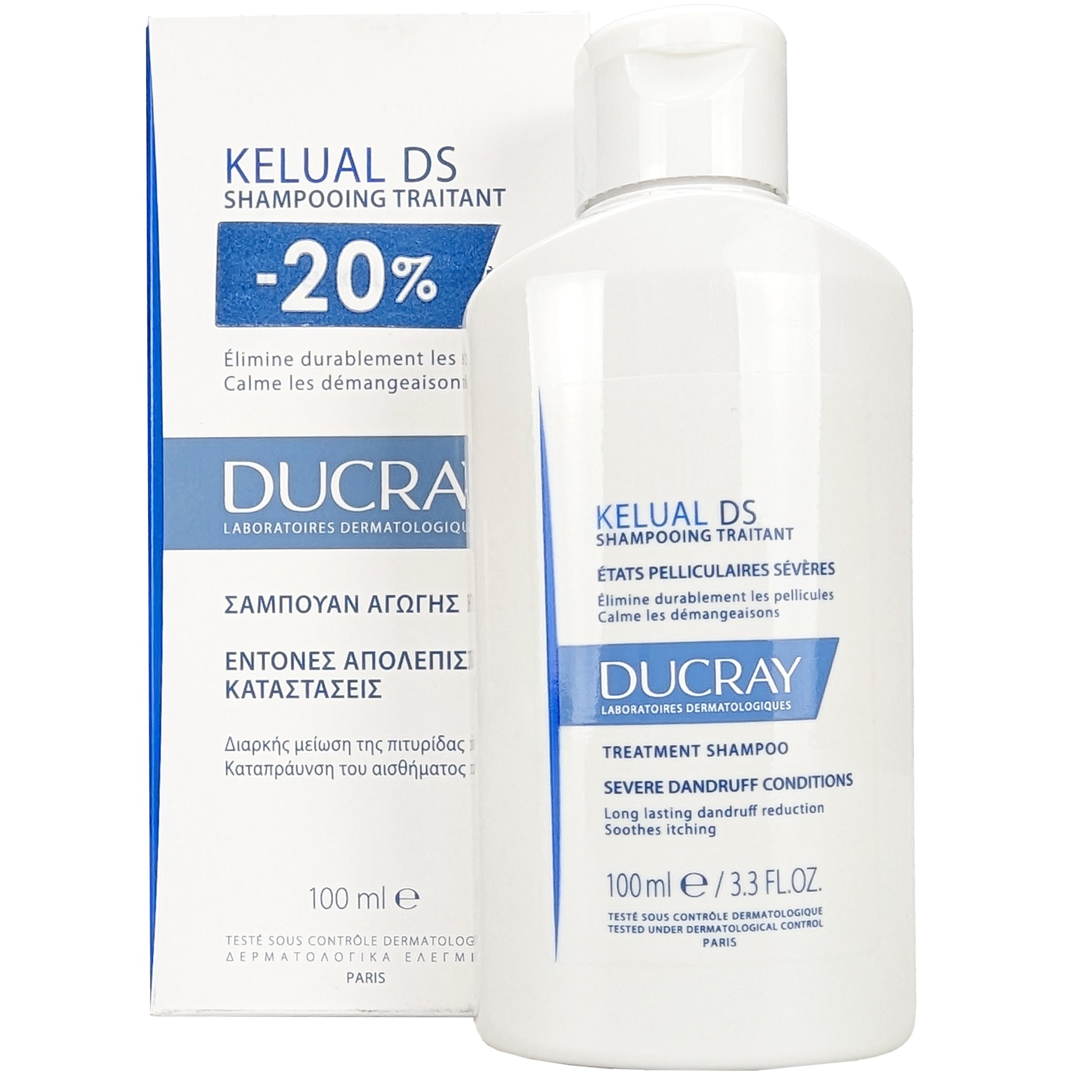 Ducray Promo Kelual DS Treatment Shampoo Σαμπουάν Αγωγής για Μείωση της Πιτυρίδας & Καταπράυνση του Κνησμού 100ml