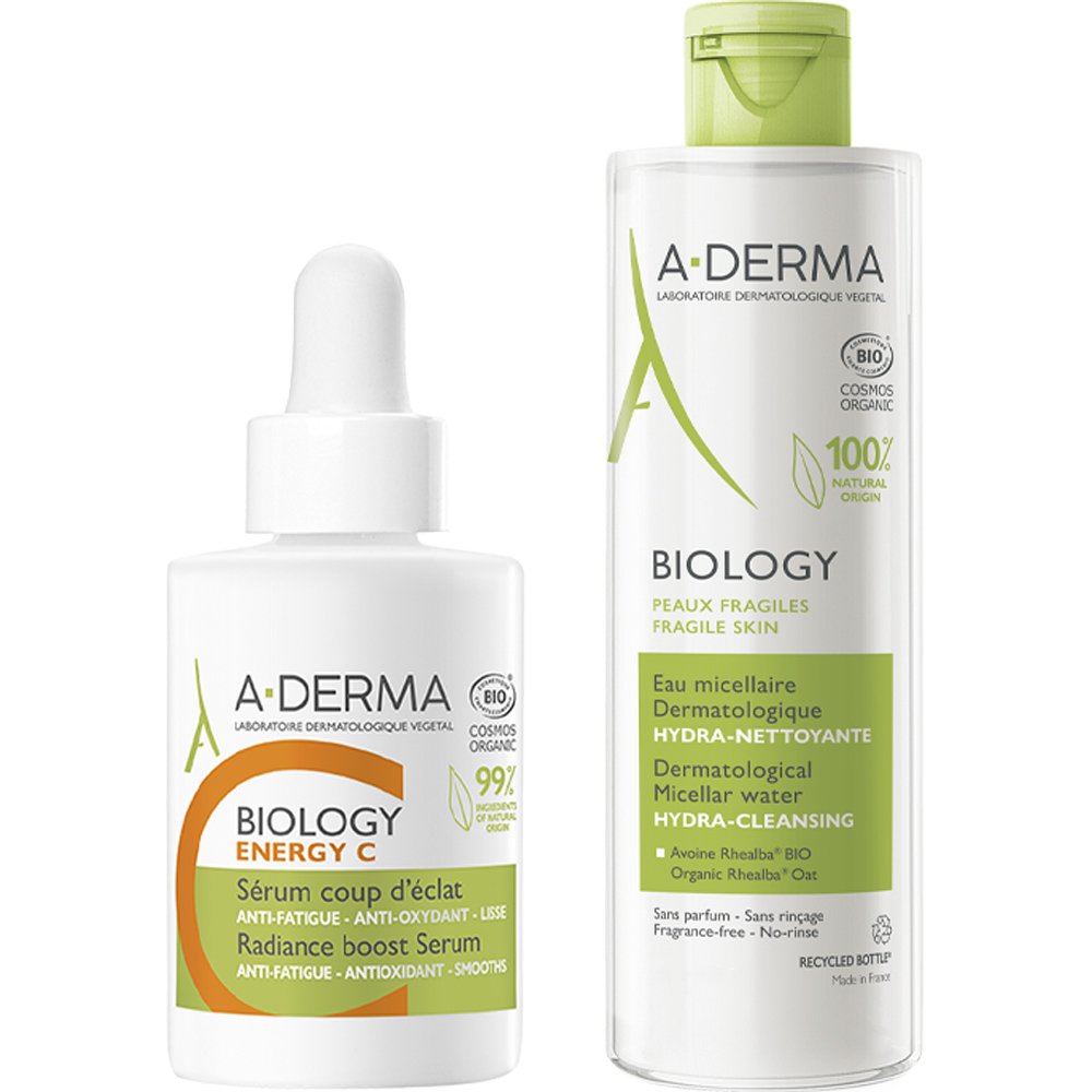 A-Derma Promo Biology Energy C Radiance Boost Serum 30ml & Dermatological Micellar Water 100ml