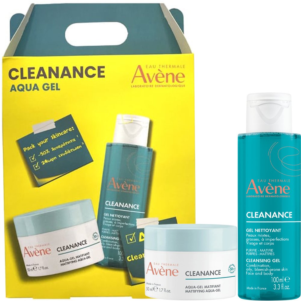 Avène Avene Promo Cleanance Mattifying Aqua-Gel 50ml & Δώρο Cleansing Gel 100ml